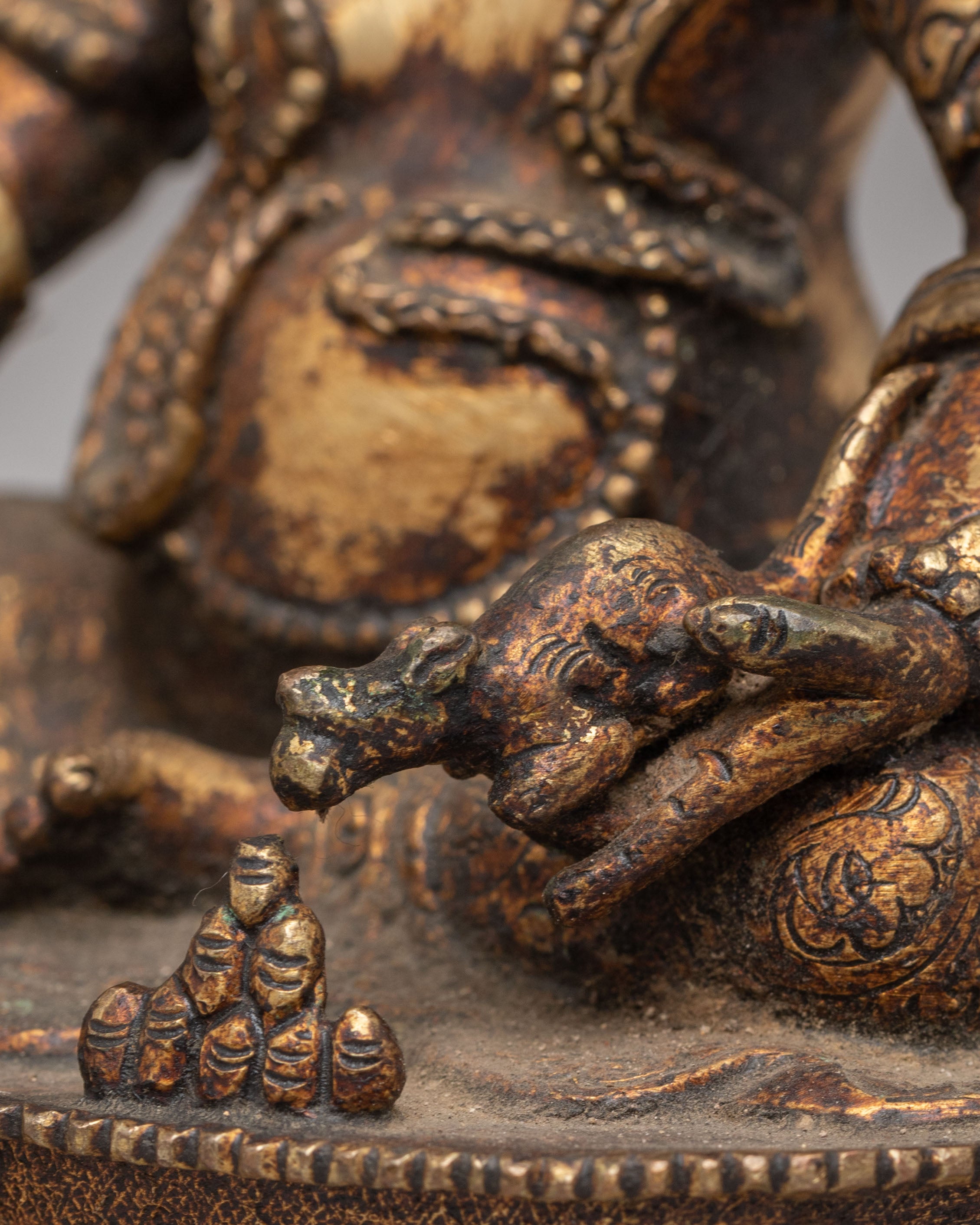 Spiritual Wealth Dzambhala Sculpture | Handcrafted Tibetan Deity Figurine