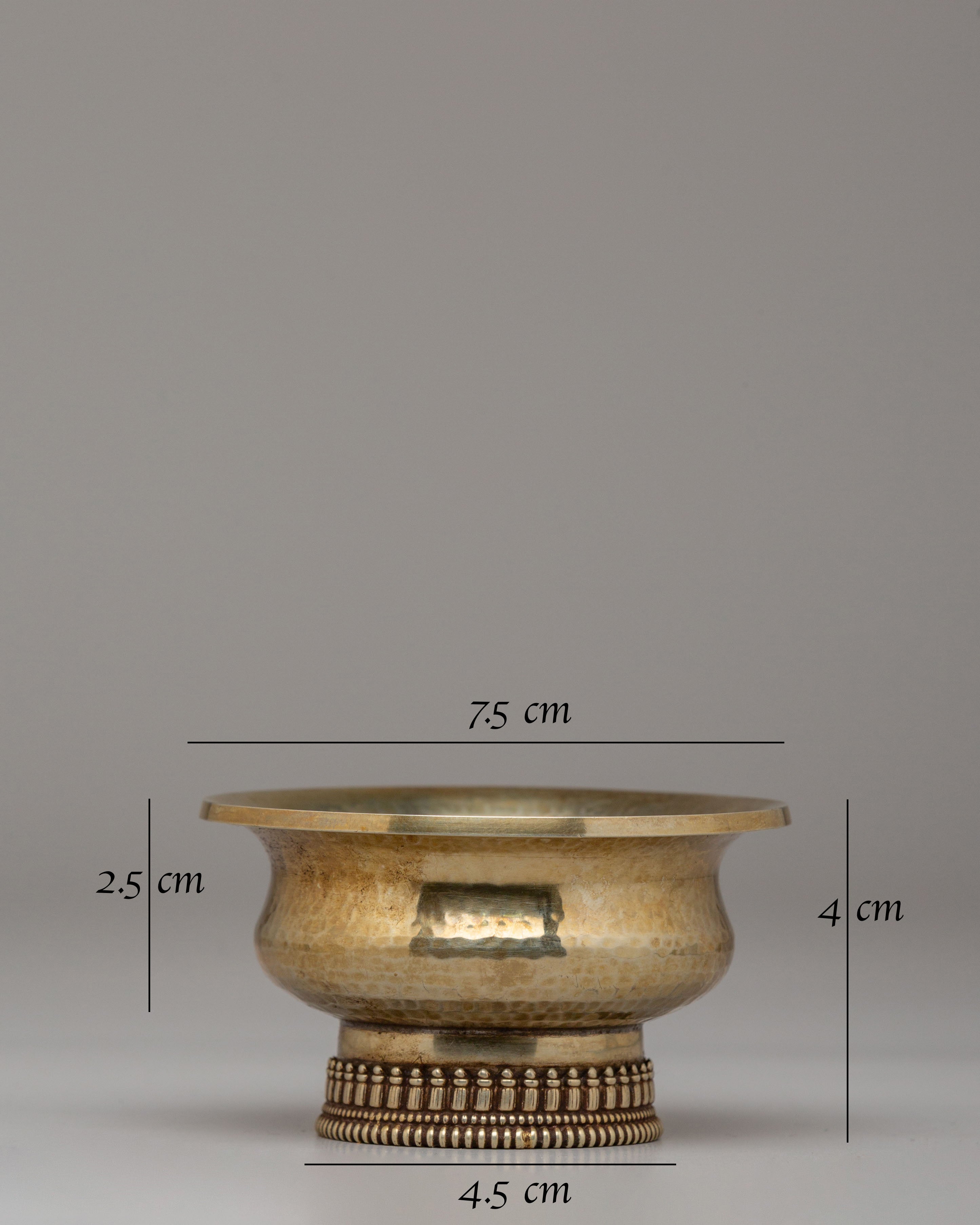 Himalayan Buddhist Offering Bowls Set | Sacred Tibetan Altar Decor