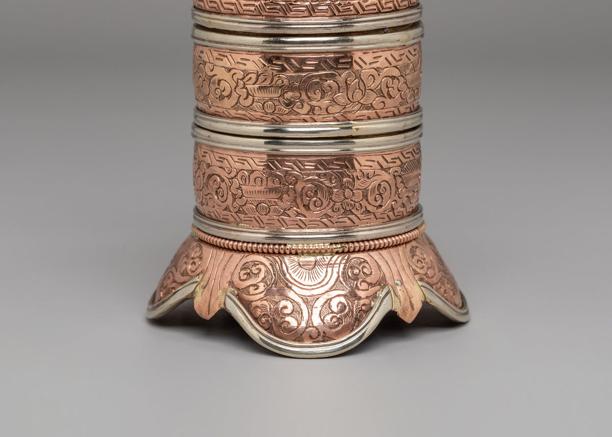 Tibetan Ritual Rice Pot | A Sacred Vessel for Spiritual Offerings
