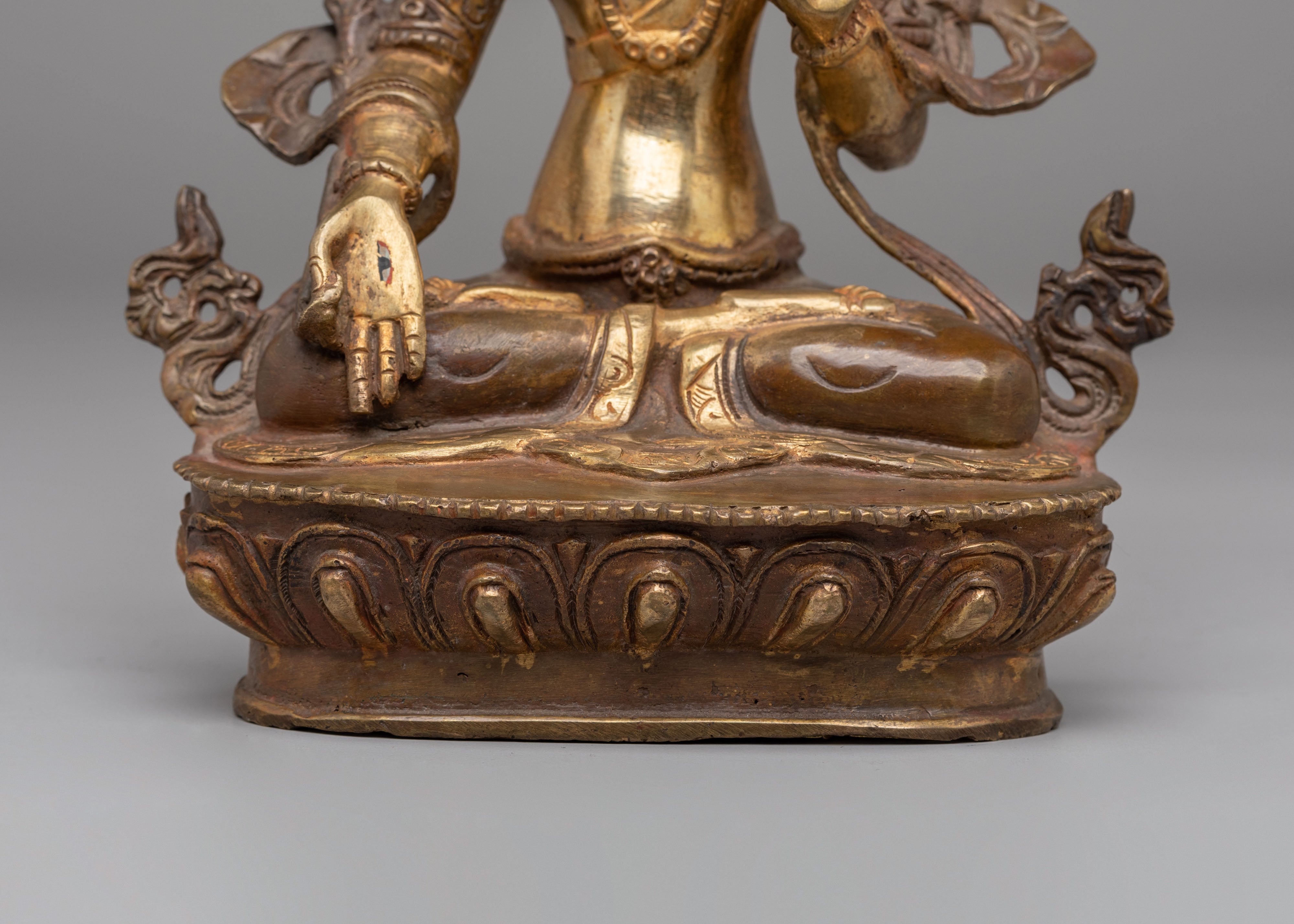 Traditional Spiritual White Tara Sculpture | Tibetan Buddhist Deity Figurine
