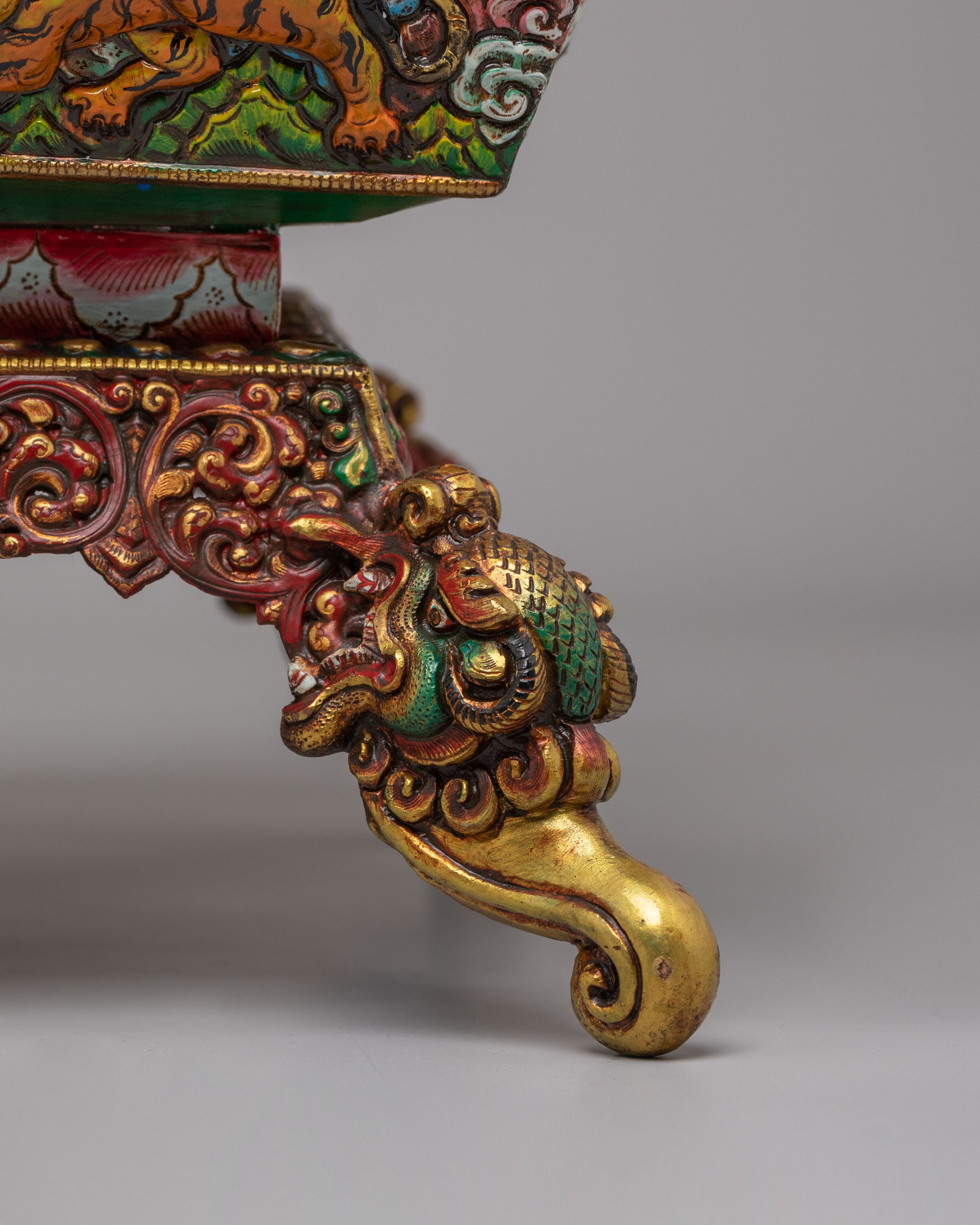 Handcrafted Ceremonial Incense Burner | Gold and Acrylic Color