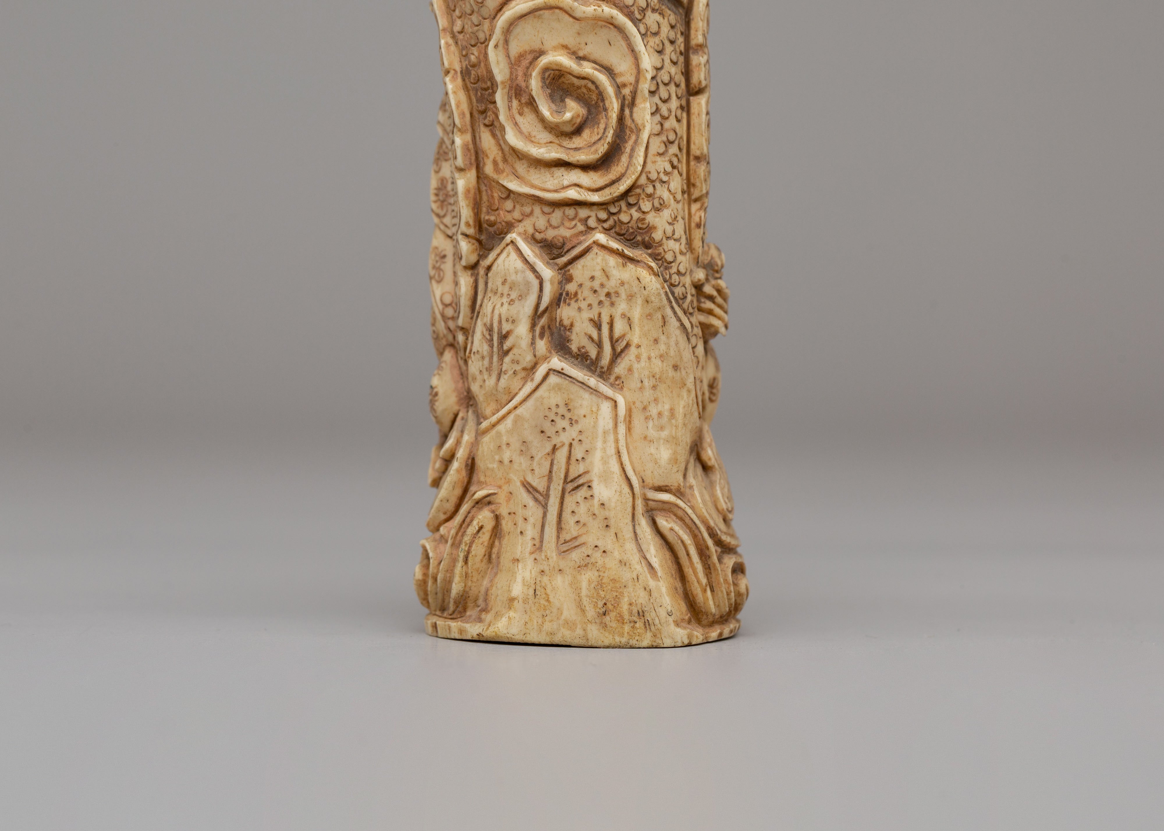 Traditional Guru Rinpoche Bone Sculpture | Spiritual Decor