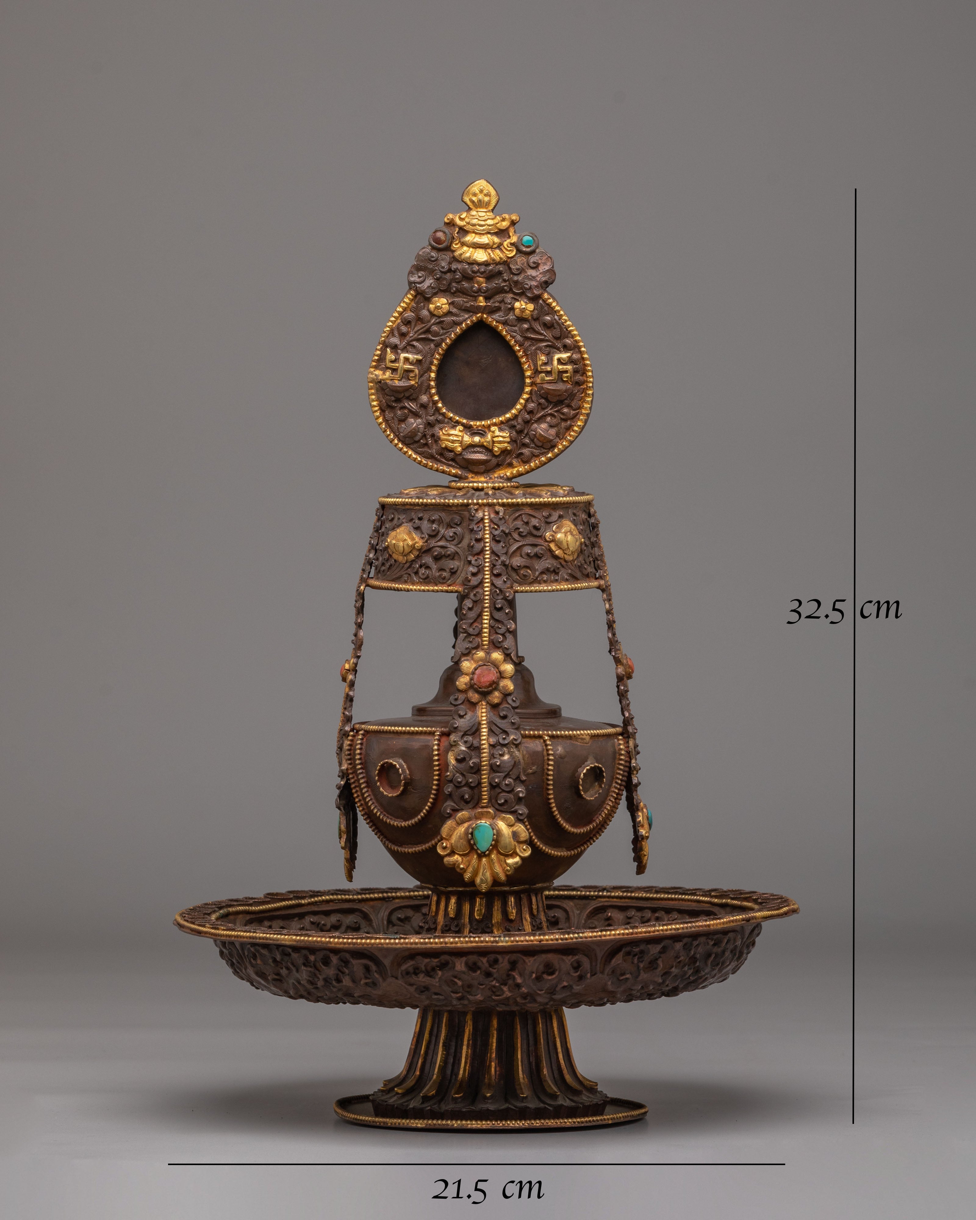 Sacred Long Life Vase | Spiritual Decor for Meditation