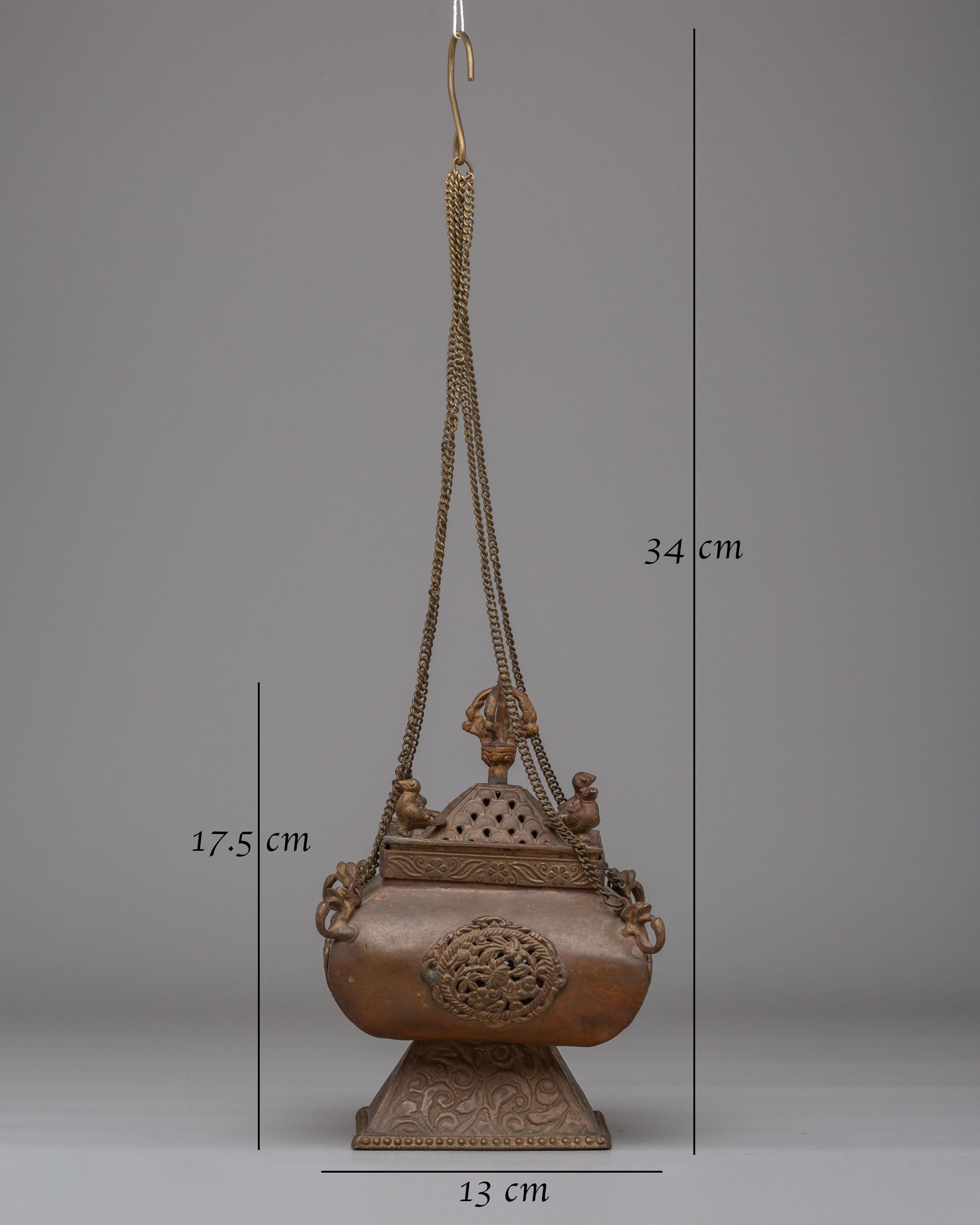 Handmade Buddhist Incense Holder | Traditional Tibetan Ritual Artifact