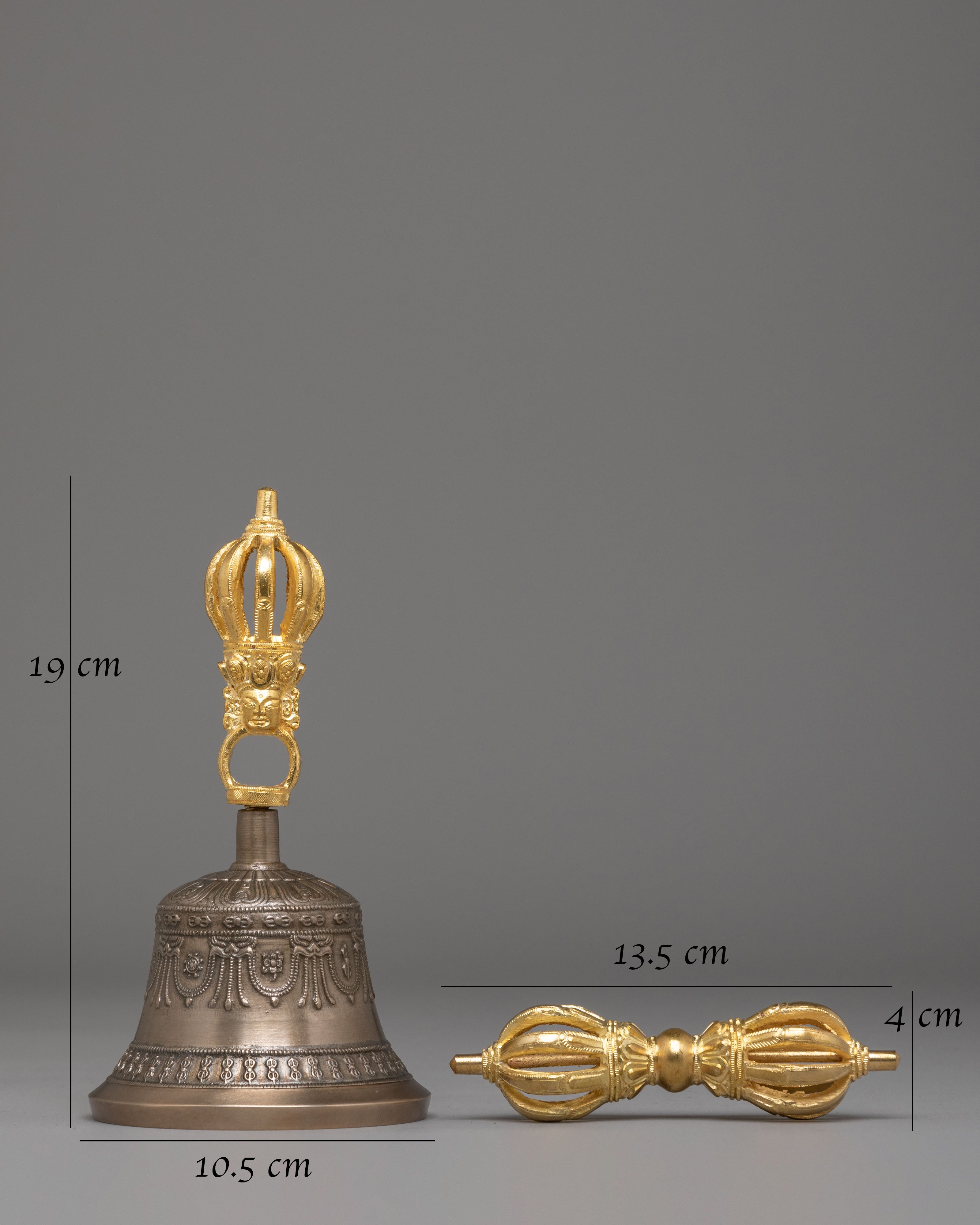 Handmade Ritual Vajra and Bell Set | Sacred Vajrayana Meditation Tools