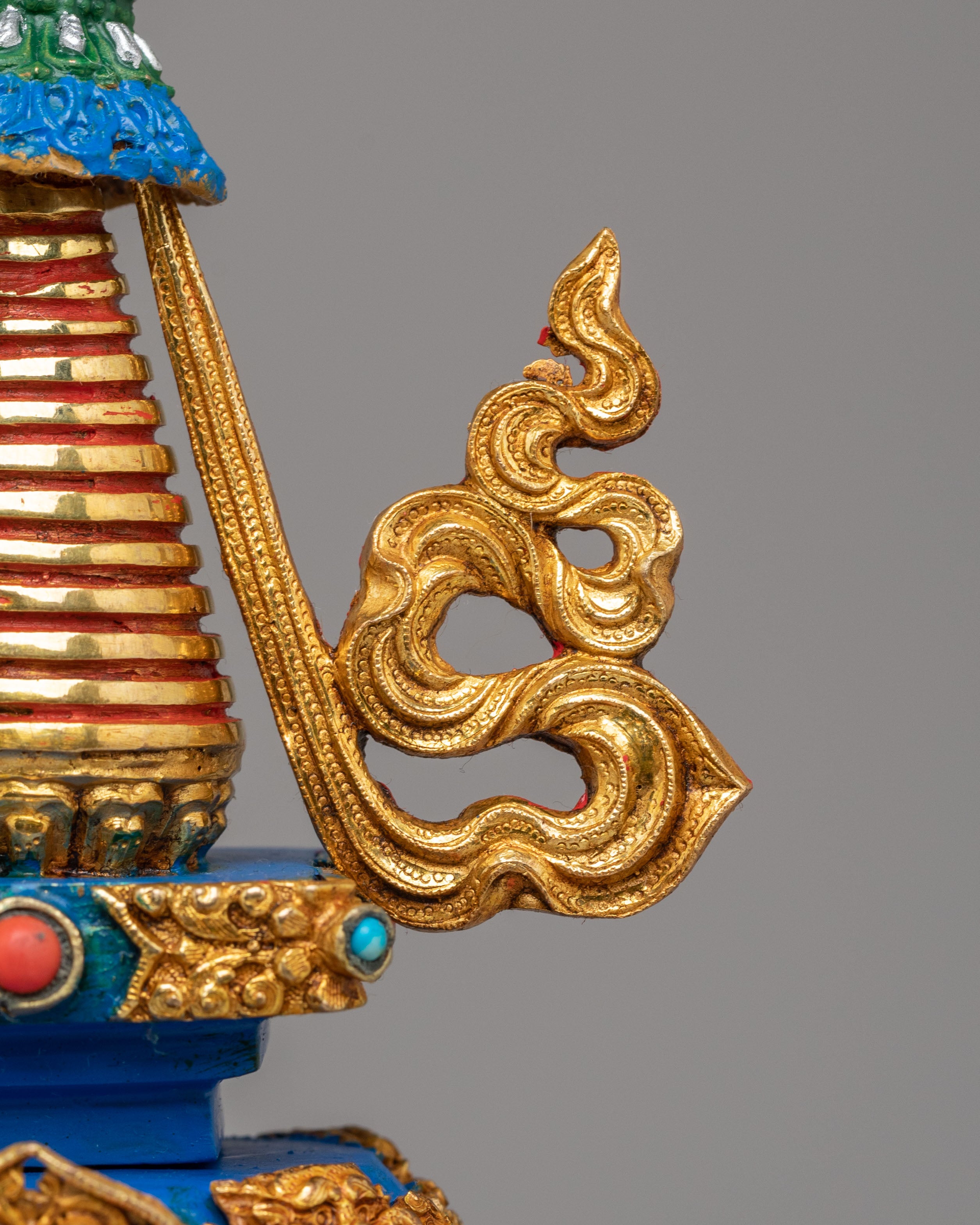 Handcrafted Himalayan Enlightenment Stupa | Sacred Symbol of Wisdom and Awakening