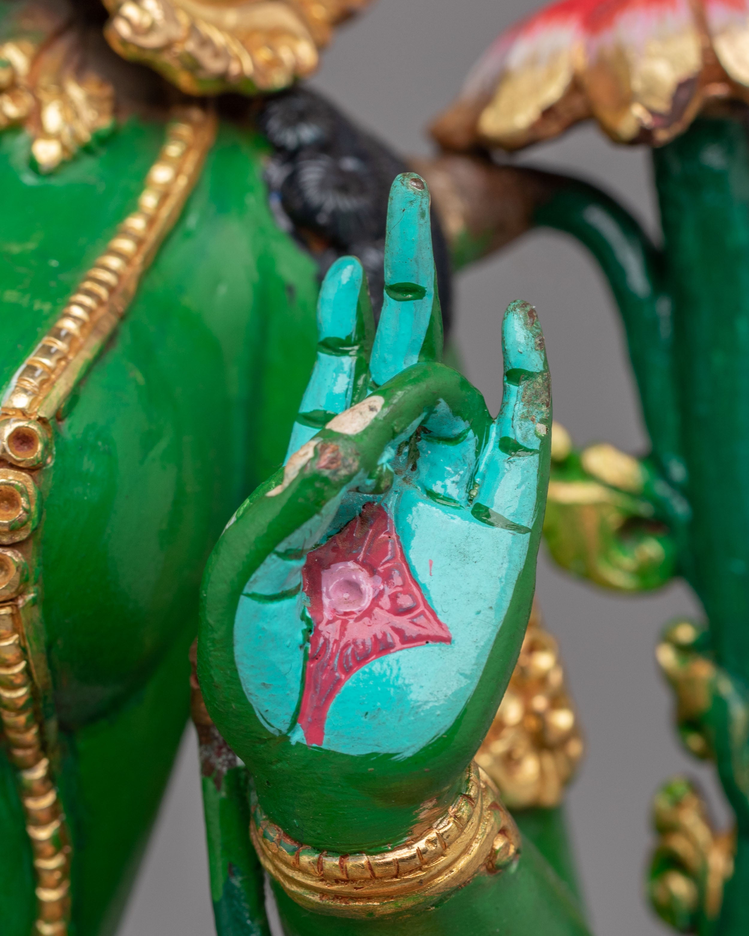 Green Tara Sculpture for Buddhist Altars | Spiritual Home Decor