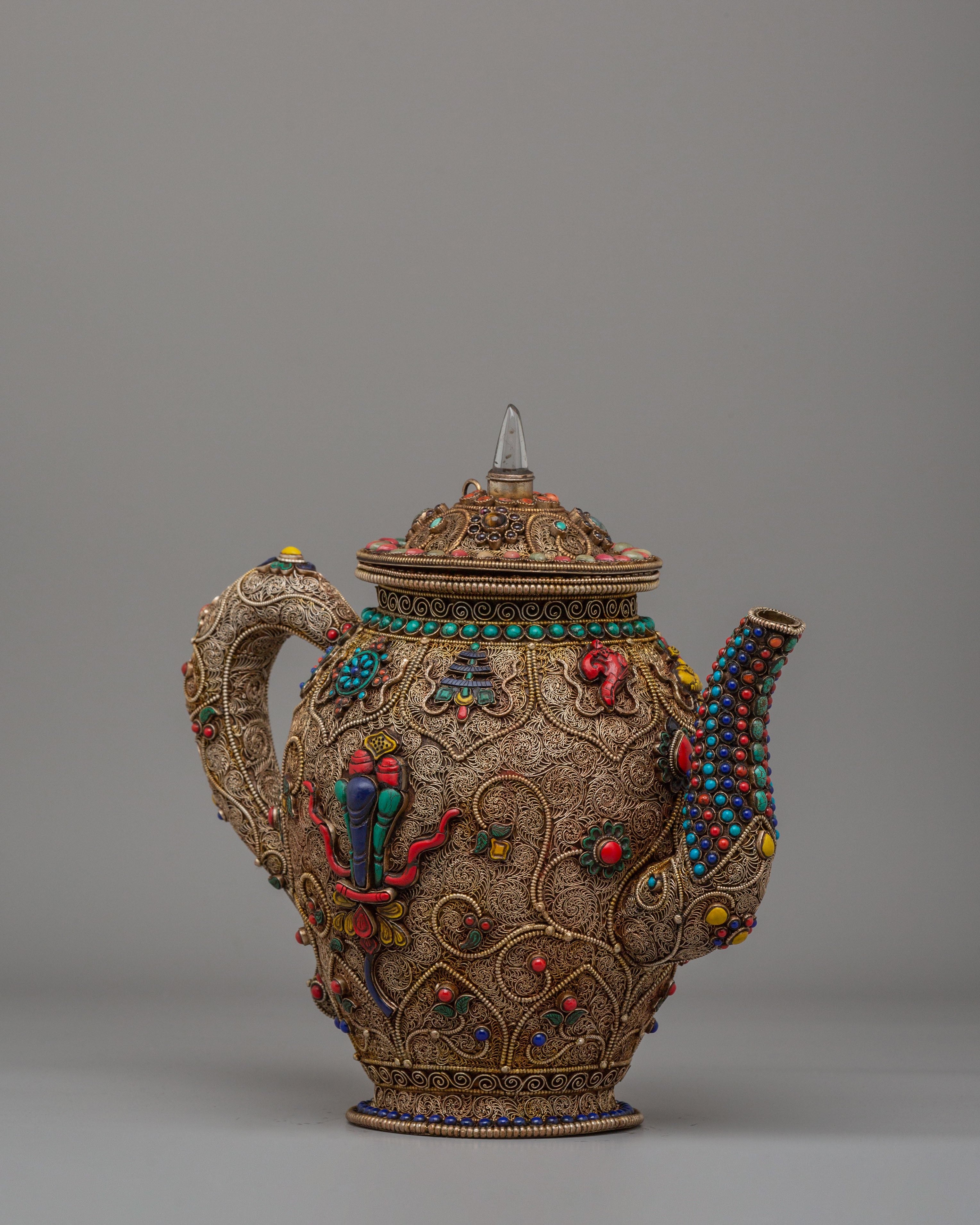 Handcrafted Himalayan Tea Pot | Religious and Spiritual Decor