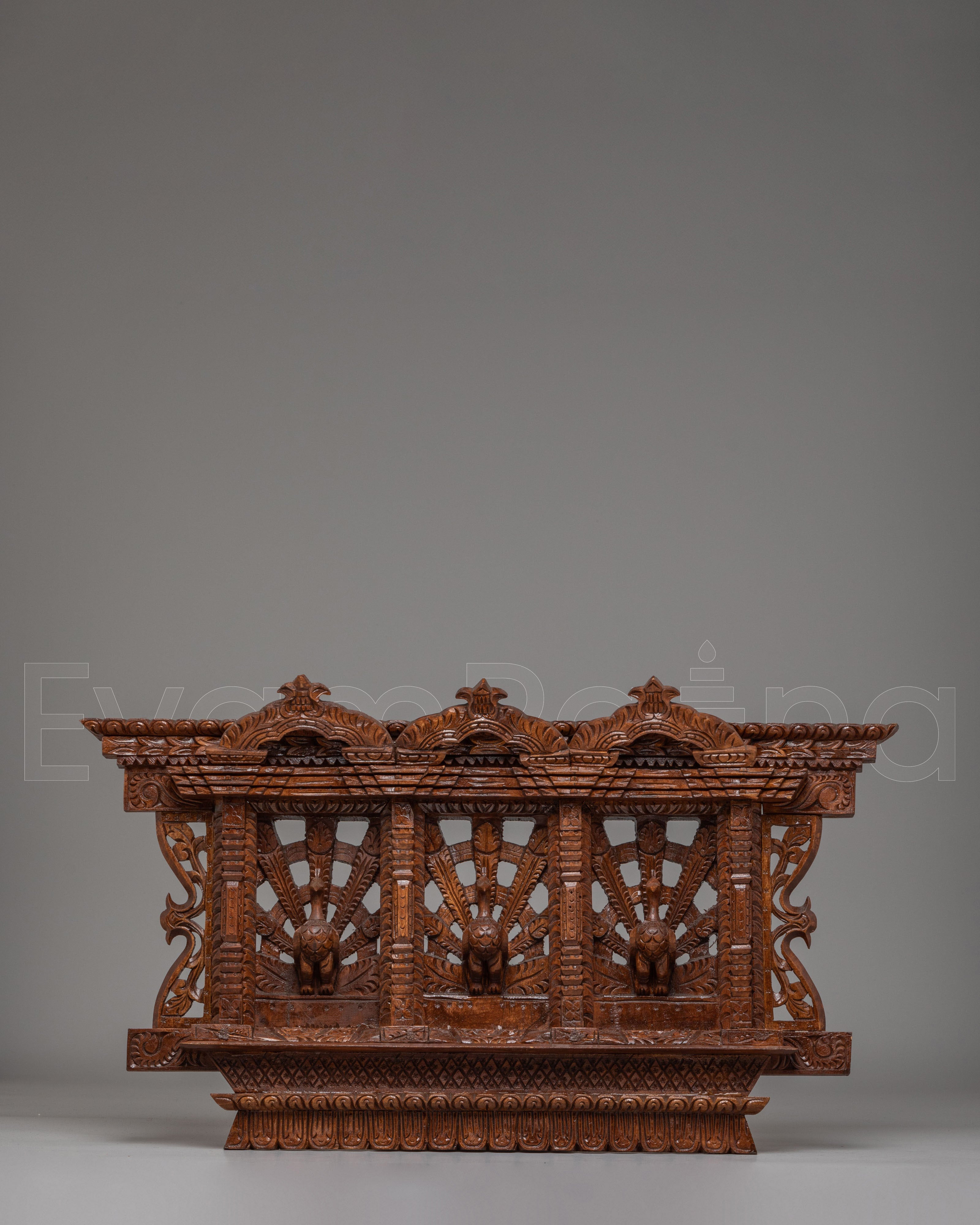 Himalayan Wooden Shrine Wall Art