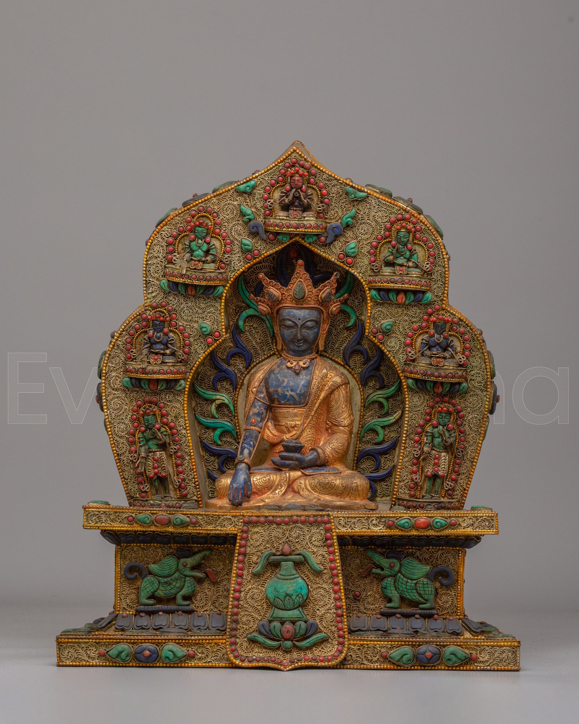 Himalayan Crowned Shakyamuni Buddha Statue