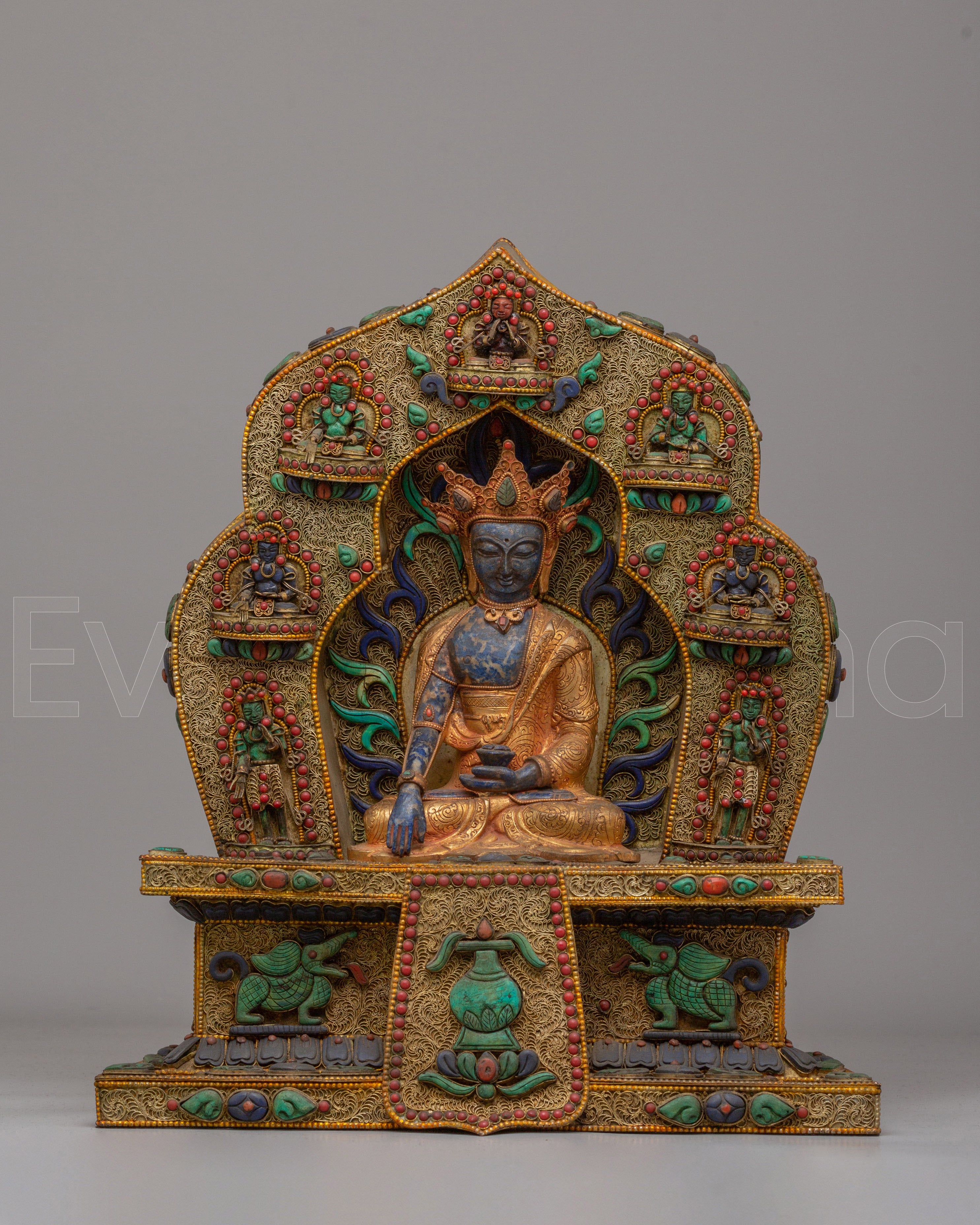 Himalayan Crowned Shakyamuni Buddha Statue