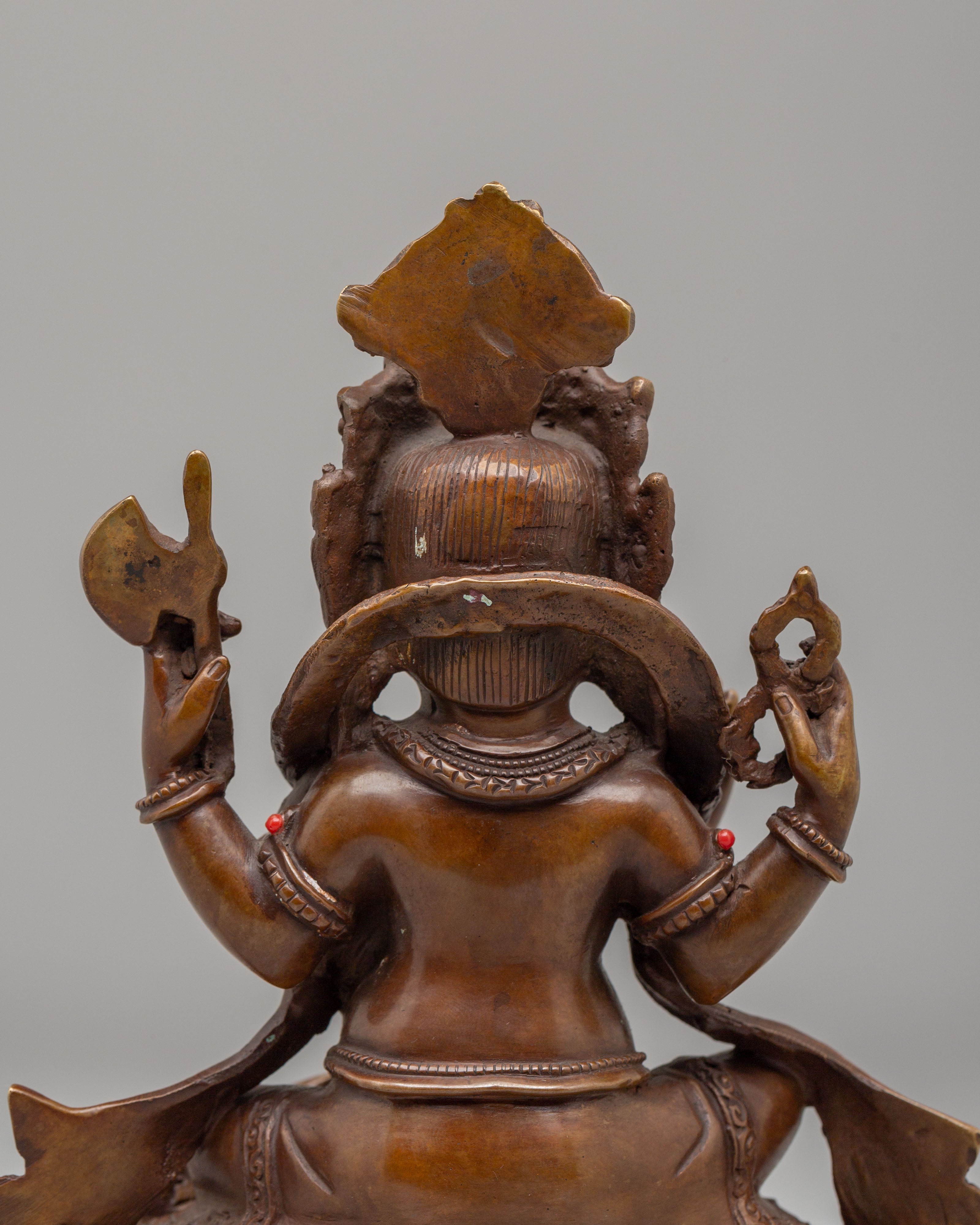 Handmade Ganesha Spiritual Statue | Hindu Deity of Prosperity & Wisdom