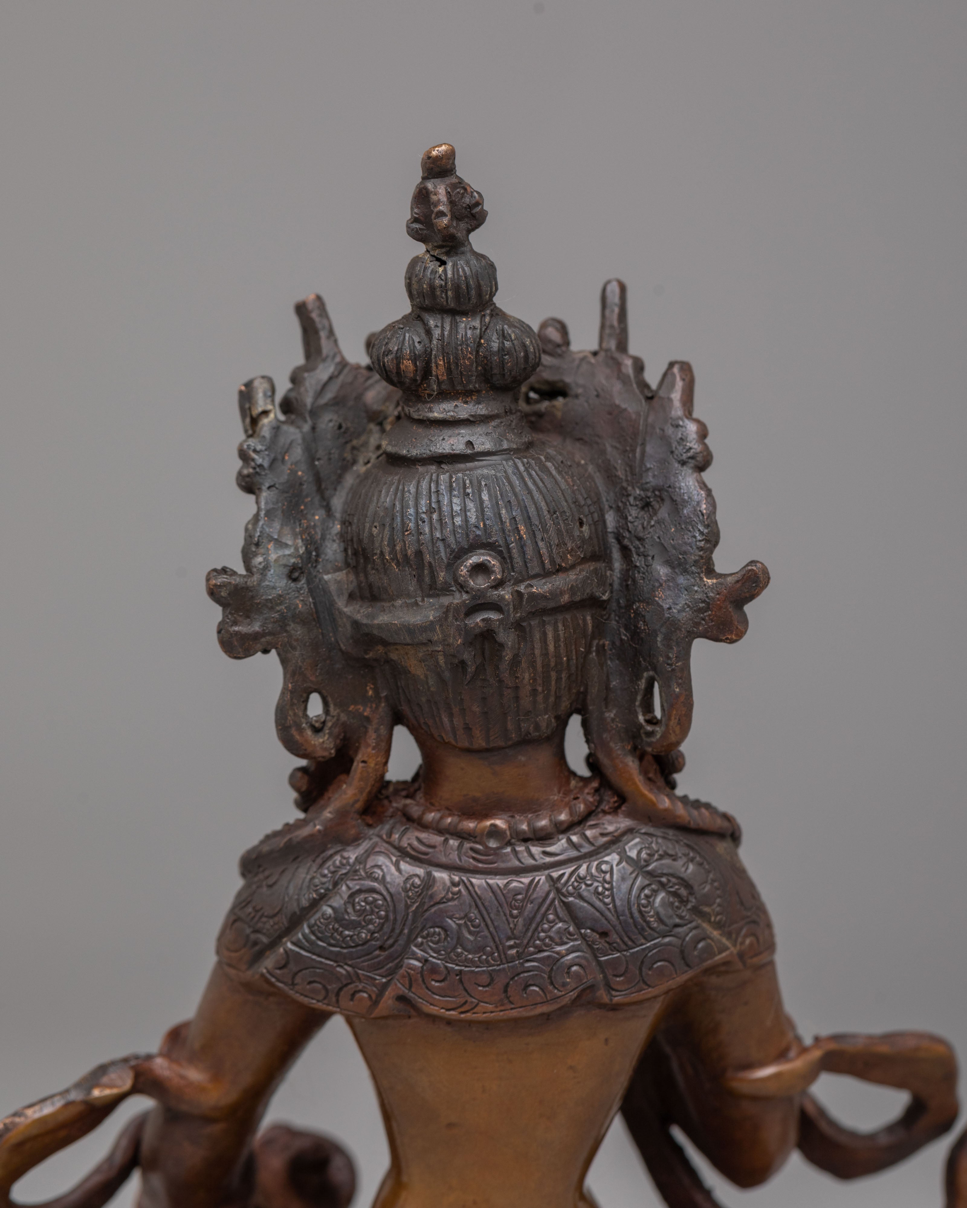 Handmade Oxidized Vajrasattva Statue | Tibetan Buddhist Art