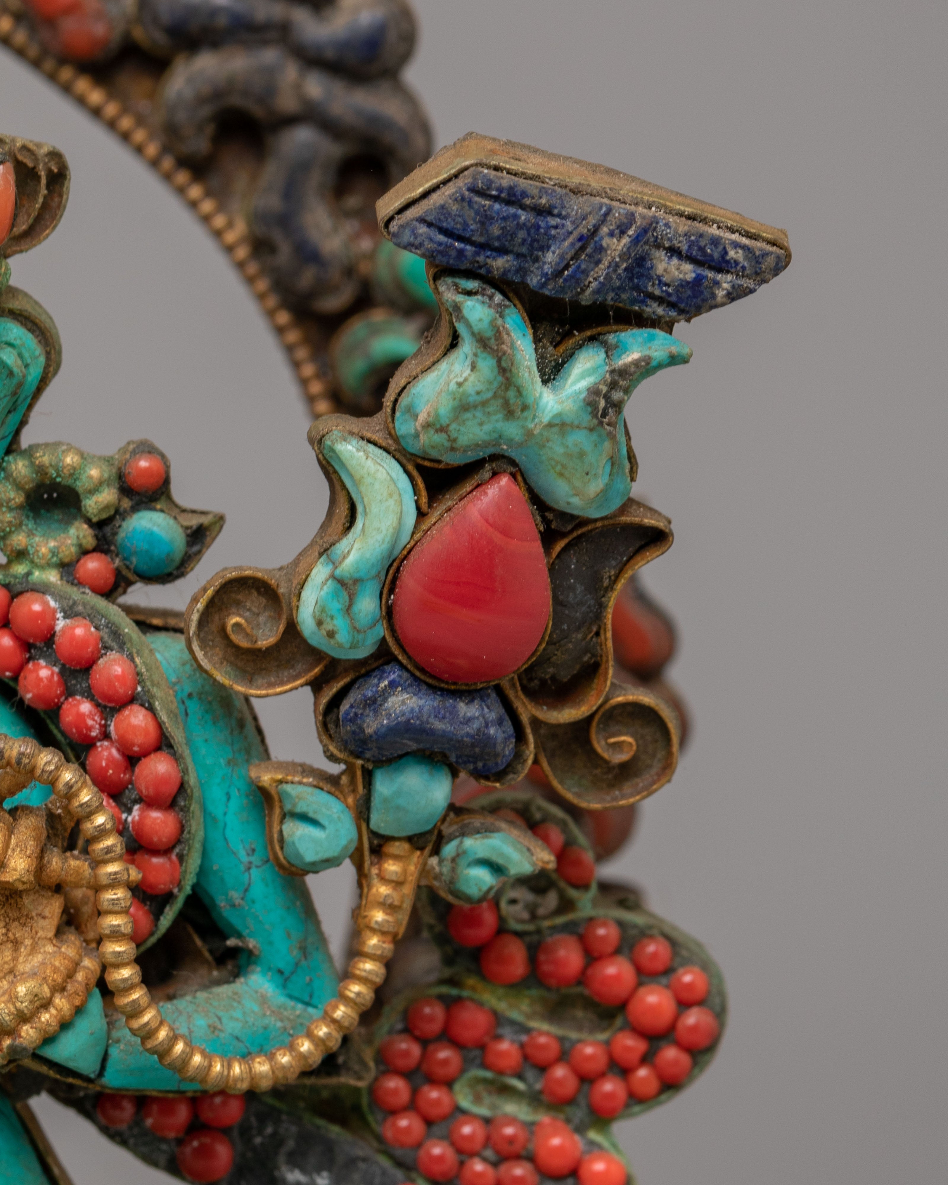 Manjushri Wisdom Statue | Handcrafted Copper Sculpture with Filigree Work