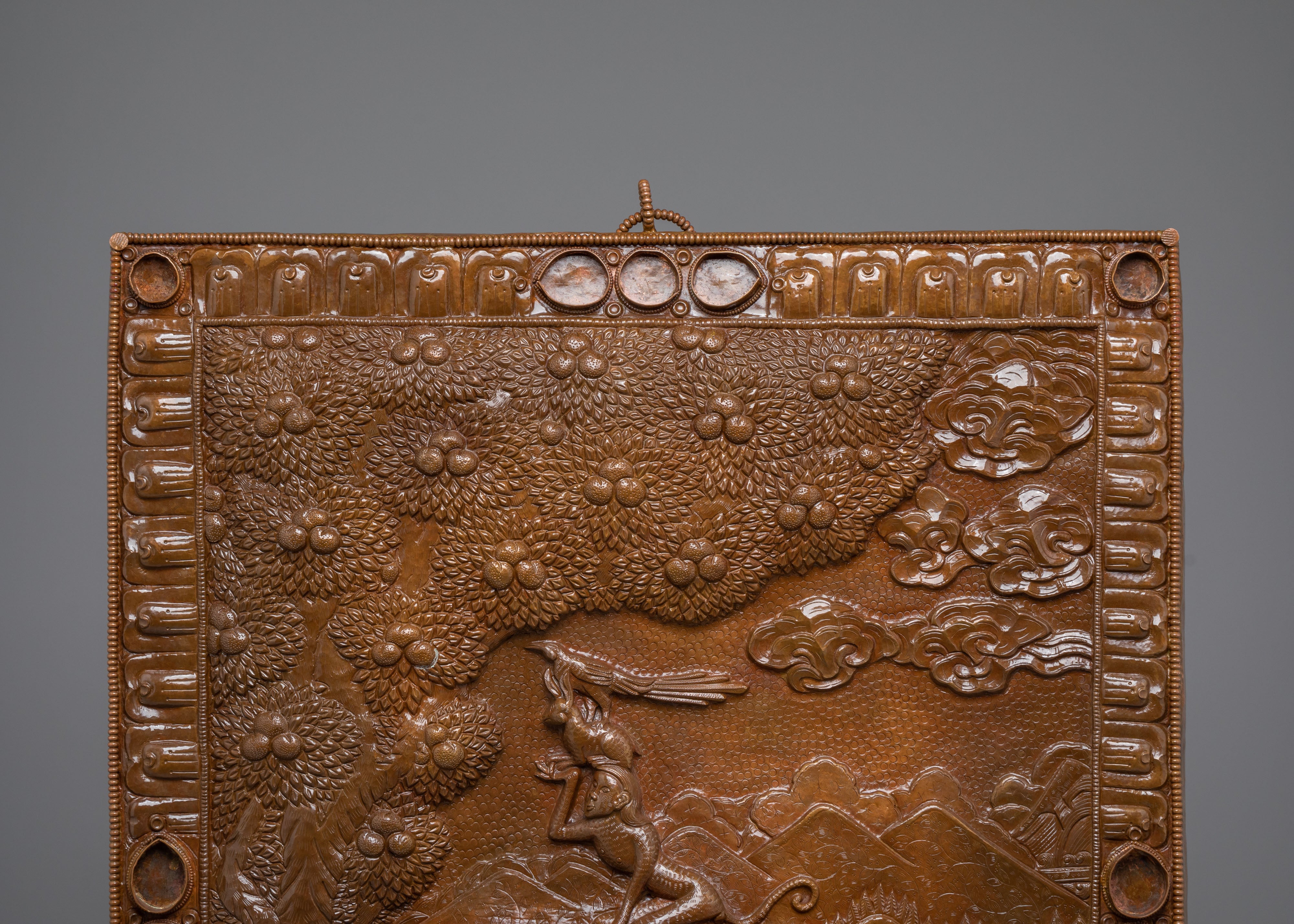 Four Harmonious Friends Wall Hanging | Oxidized Copper Body with Handcrafted Details
