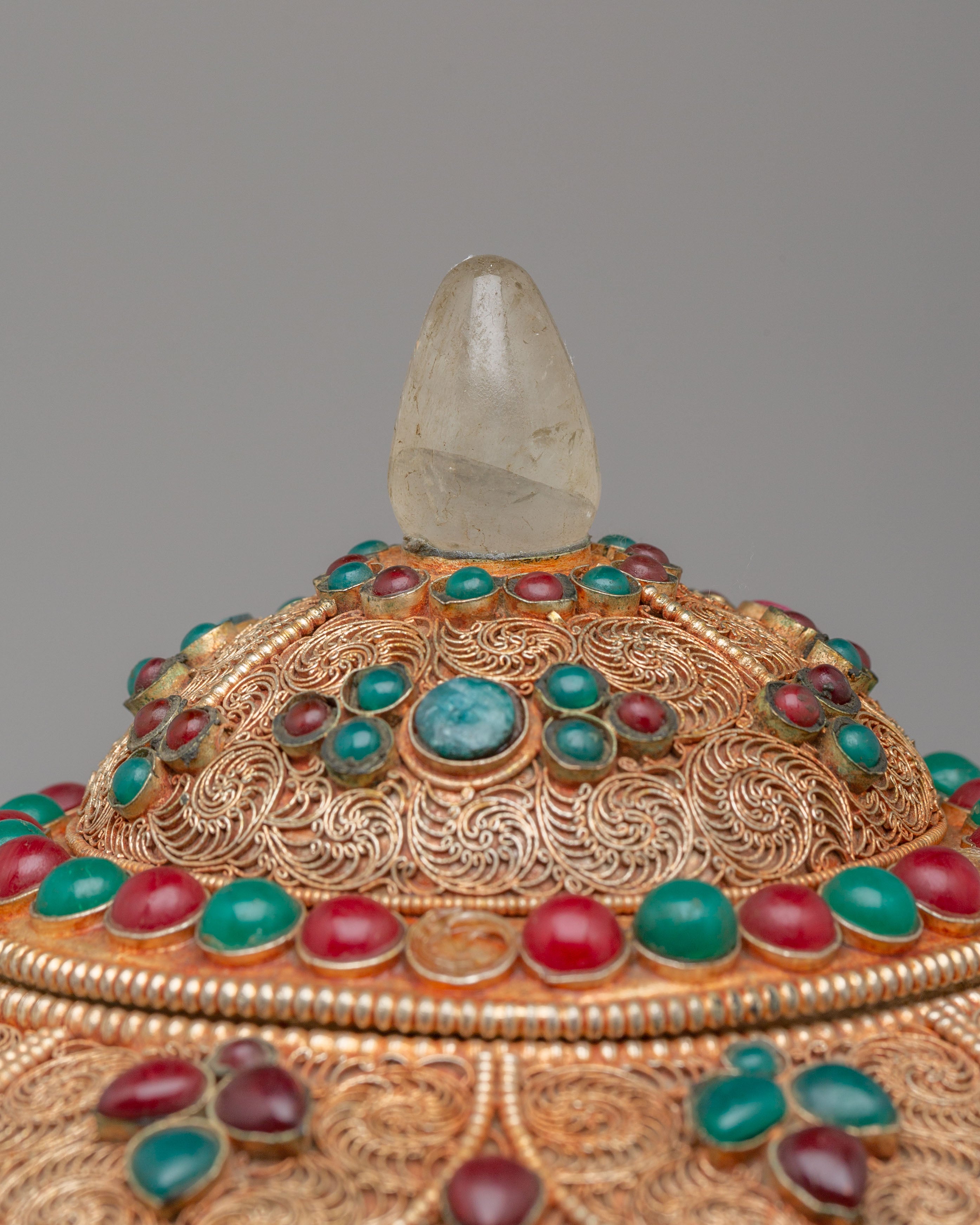 Tibetan Filigree Rice Pot | Handcrafted Ritual Vessel