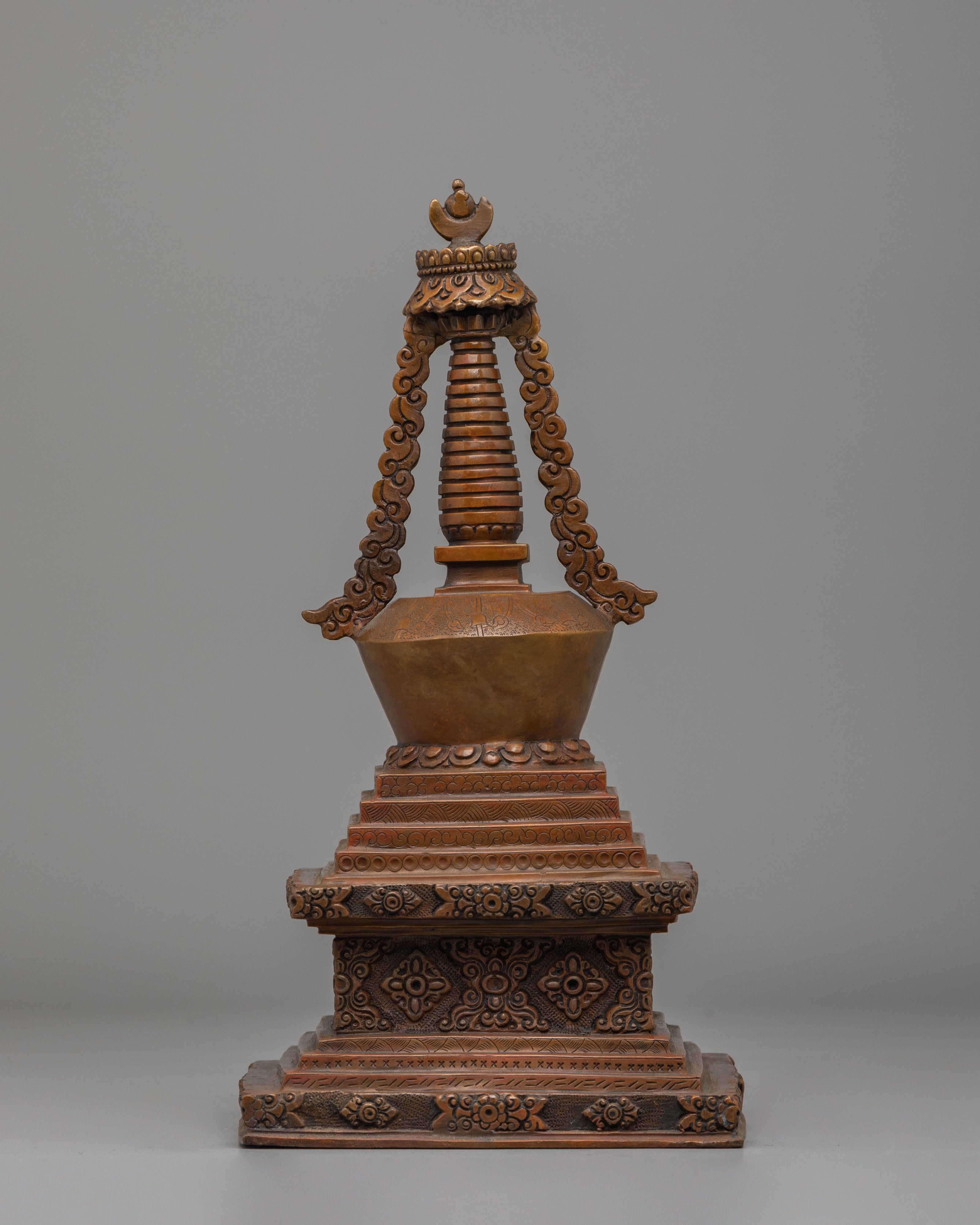 Handcrafted Stupa Set | Traditional Tibetan Ritual Stupas for Meditation