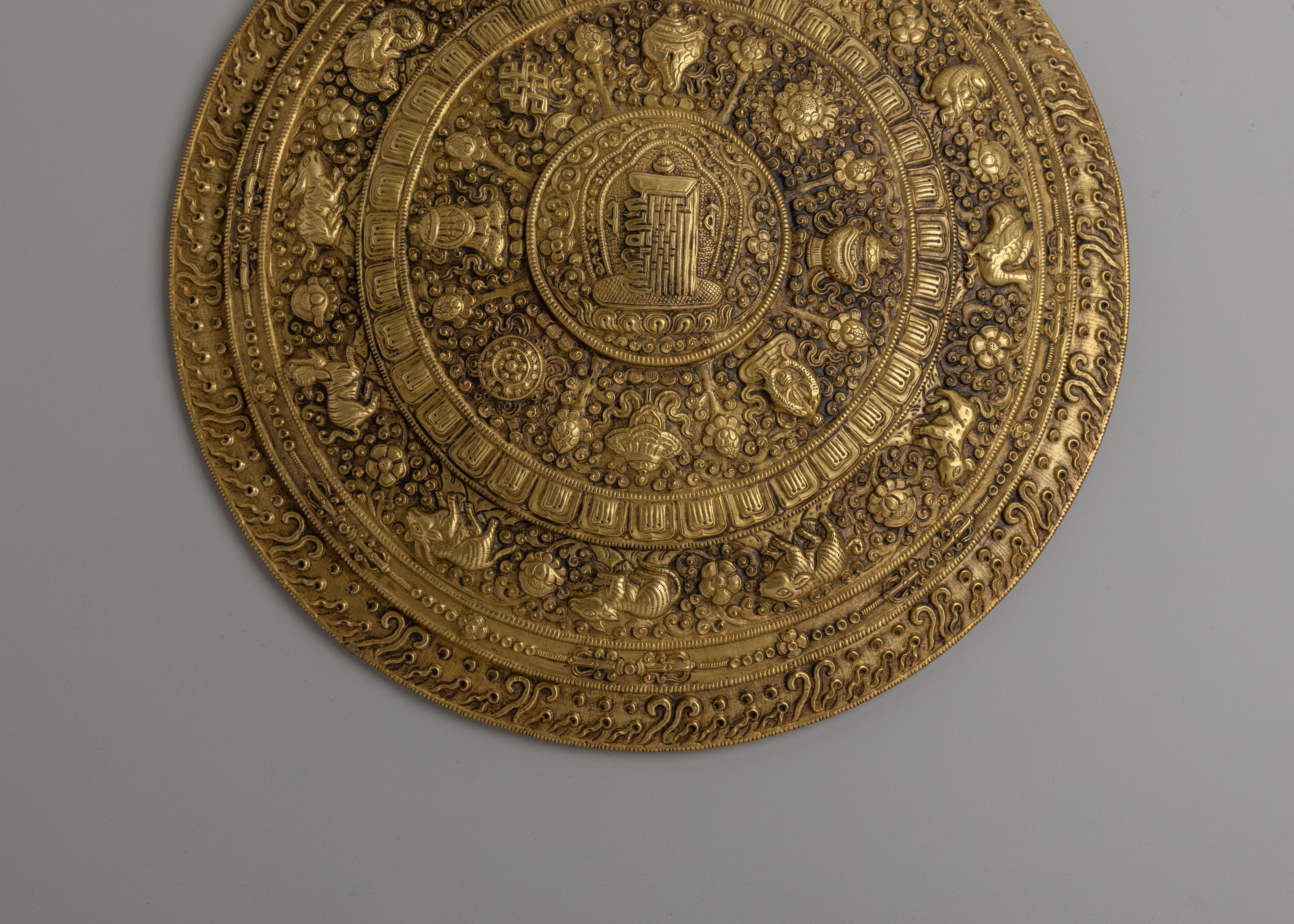 Kalachakra Mandala Wall Hanging | Sacred Tibetan Art for Spiritual Home Decor