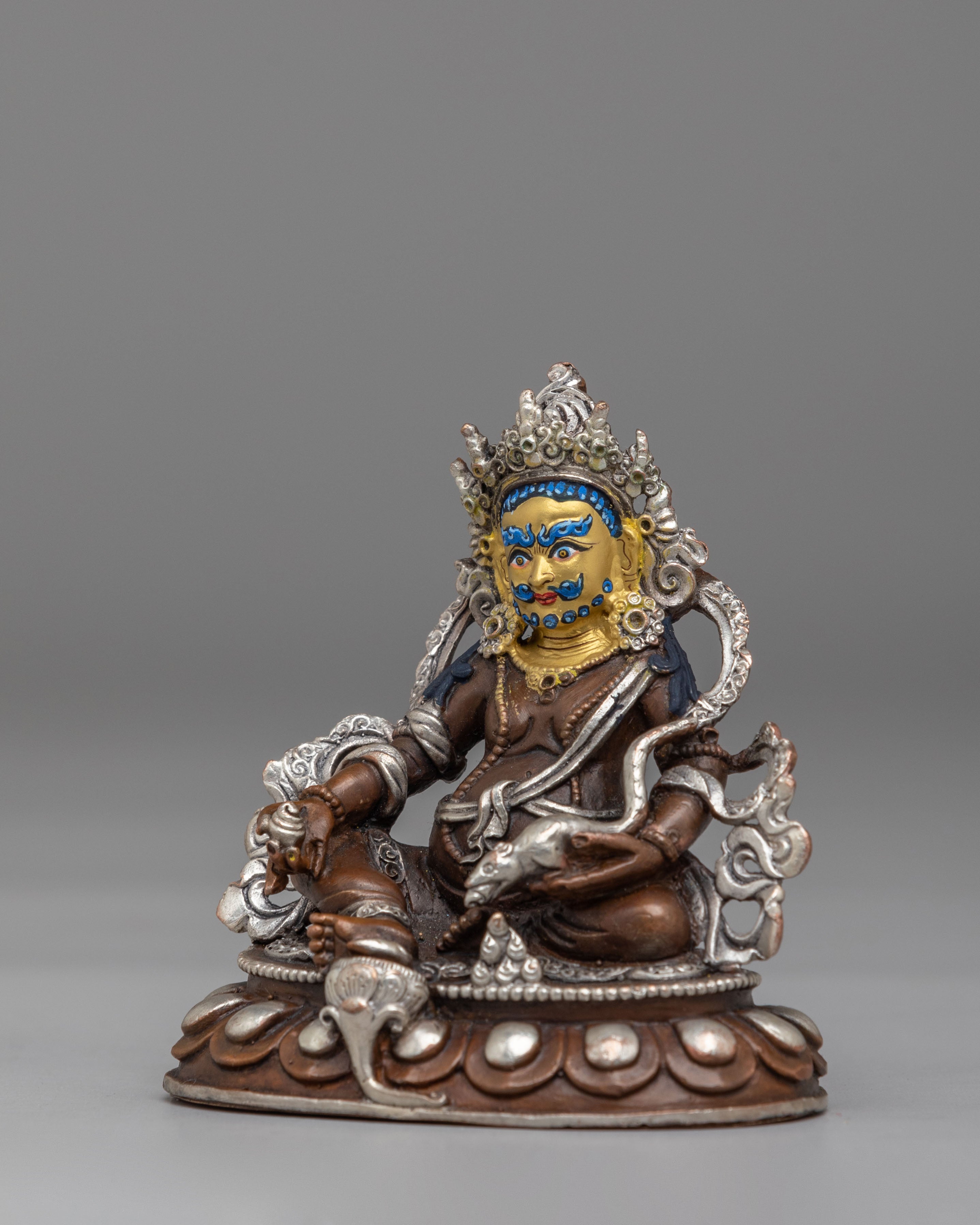 Spiritual Dzambhala Wealth Deity Statue | Buddhist Figurine