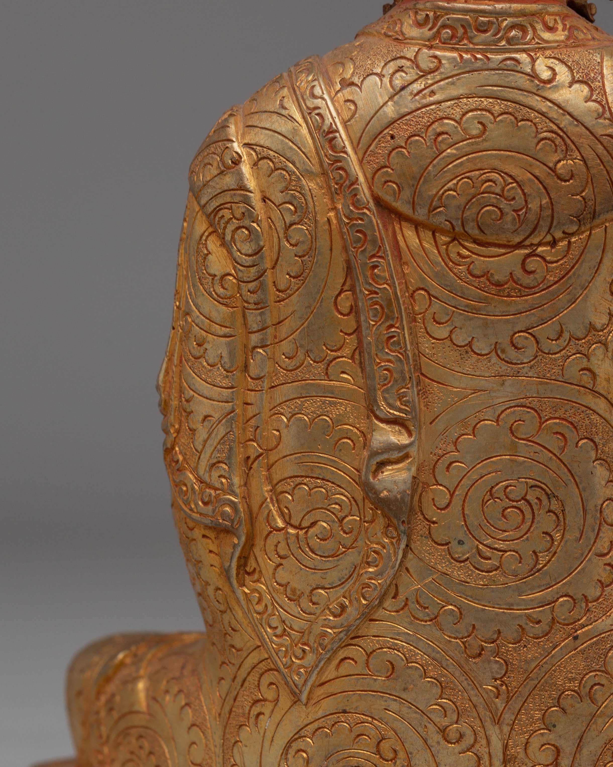 Sacred Crown Shakyamuni Buddha Statue | Handmade Buddhist Deity Sculpture