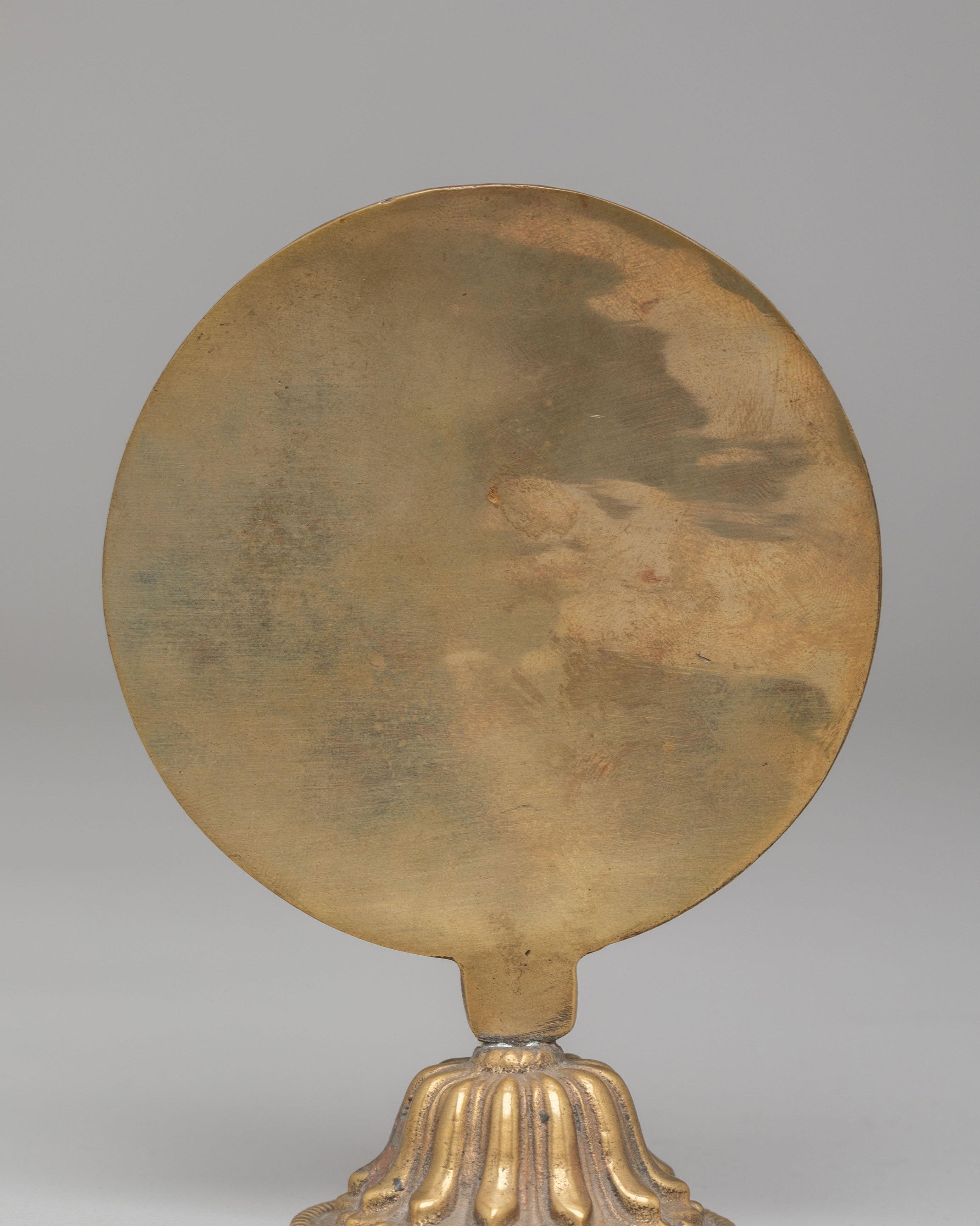 Tibetan Mirror Decor | Brass Buddhist Altar Piece