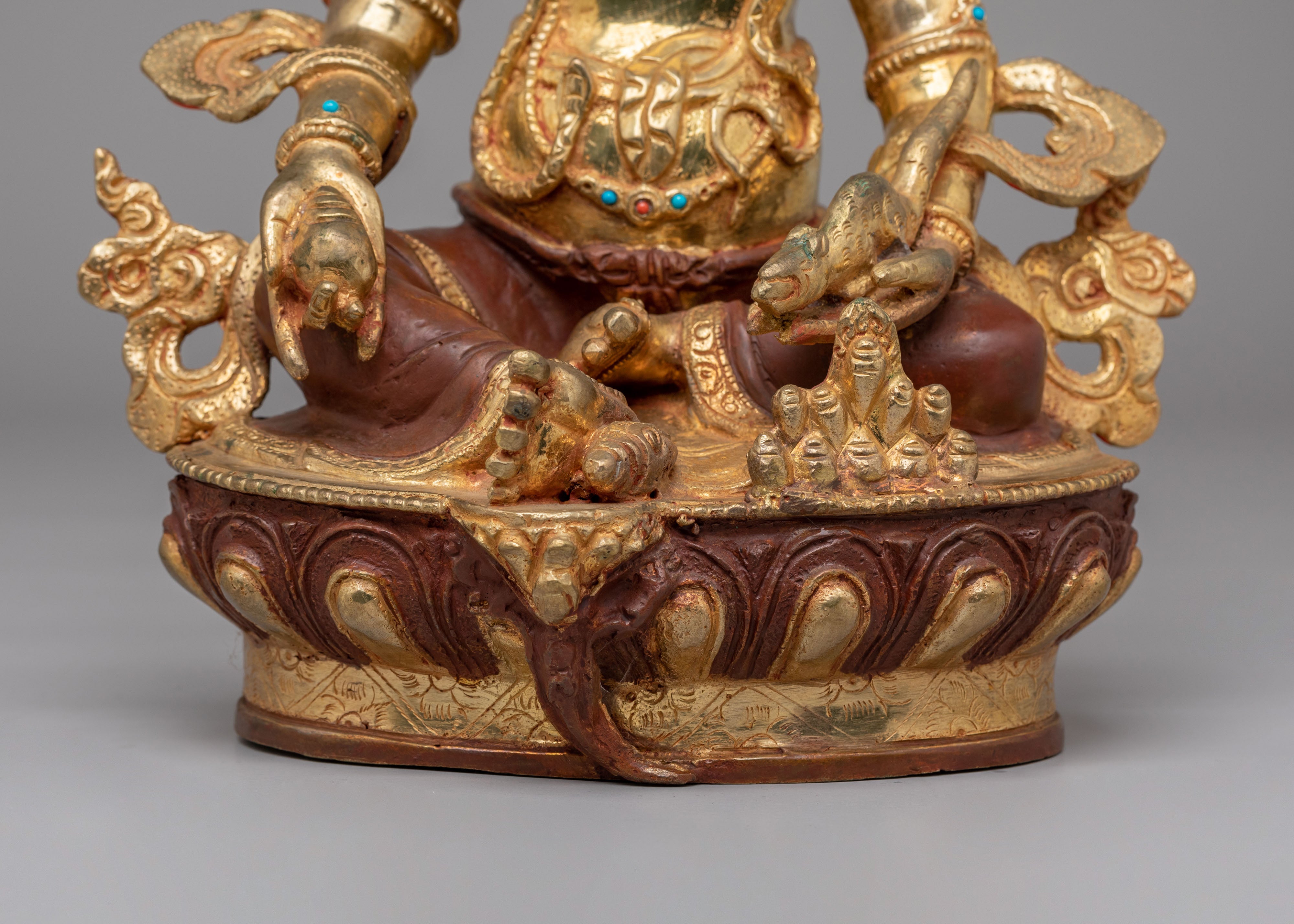 Sacred Buddhist Dzambhala Deity Statue | Symbol of Wealth and Abundance
