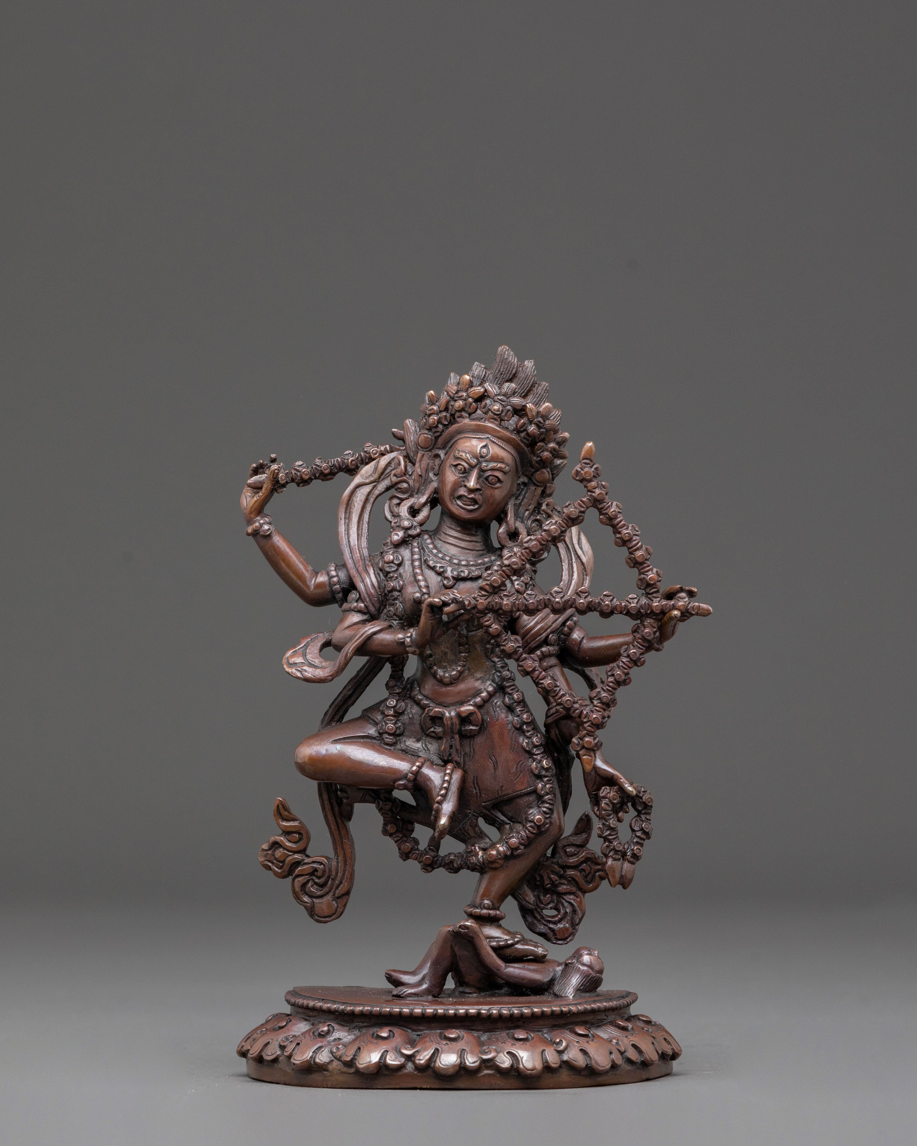 Handcrafted Kurukulla Buddhist Statue | Tibetan Artwork for Altar Decor