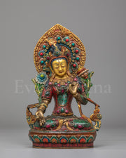 Spiritual Tibetan White Tara Statue 
