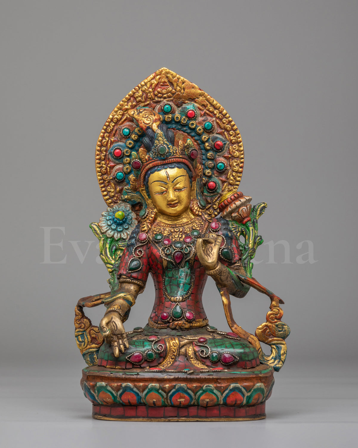 Spiritual Tibetan White Tara Statue 