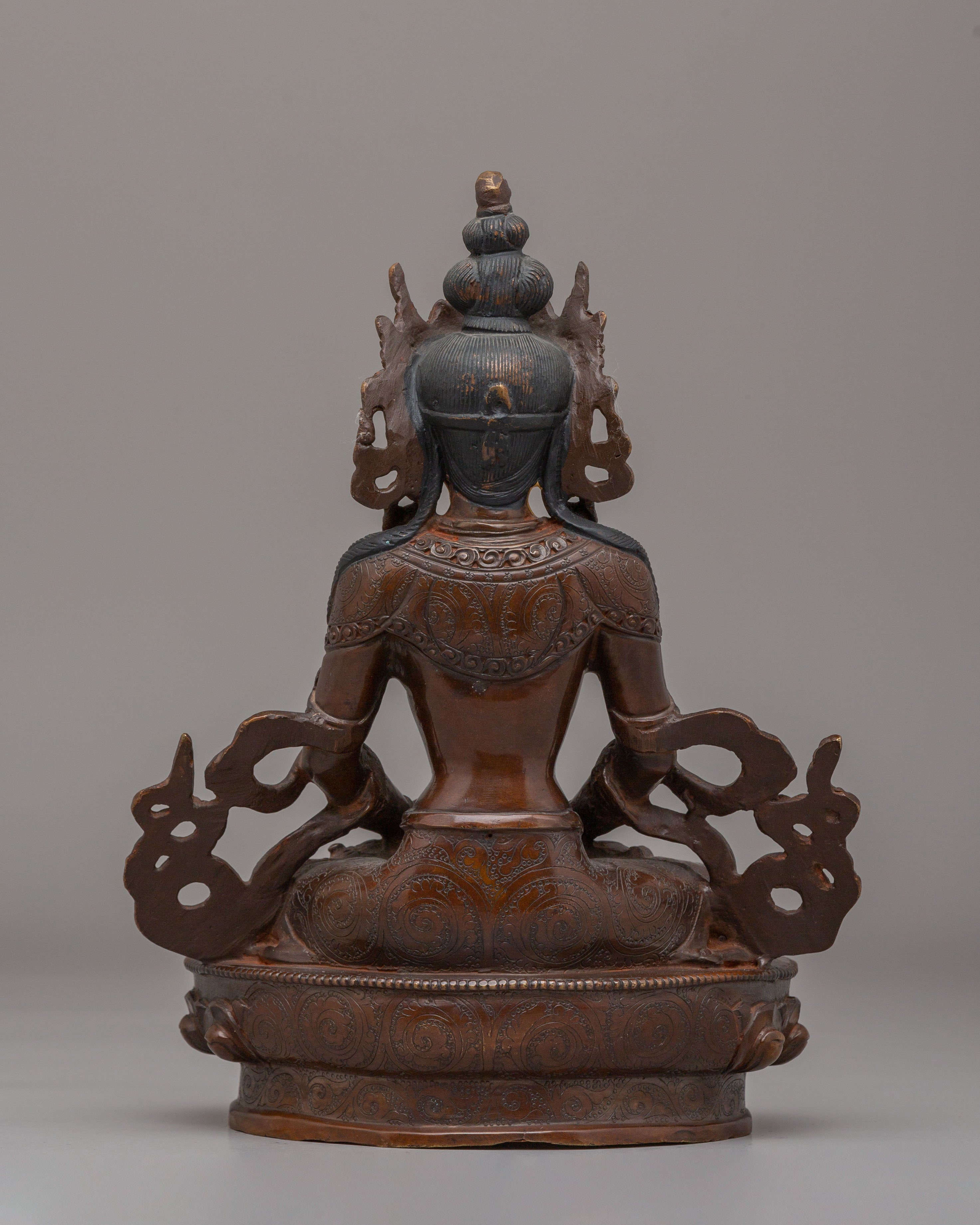 Traditional Altar Amitayus Statue | Symbol of Infinite Life and Compassion