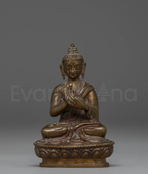 Oxidized Copper Statue of Vairocana