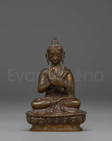 Oxidized Copper Statue of Vairocana