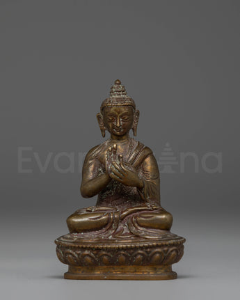 Oxidized Copper Statue of Vairocana