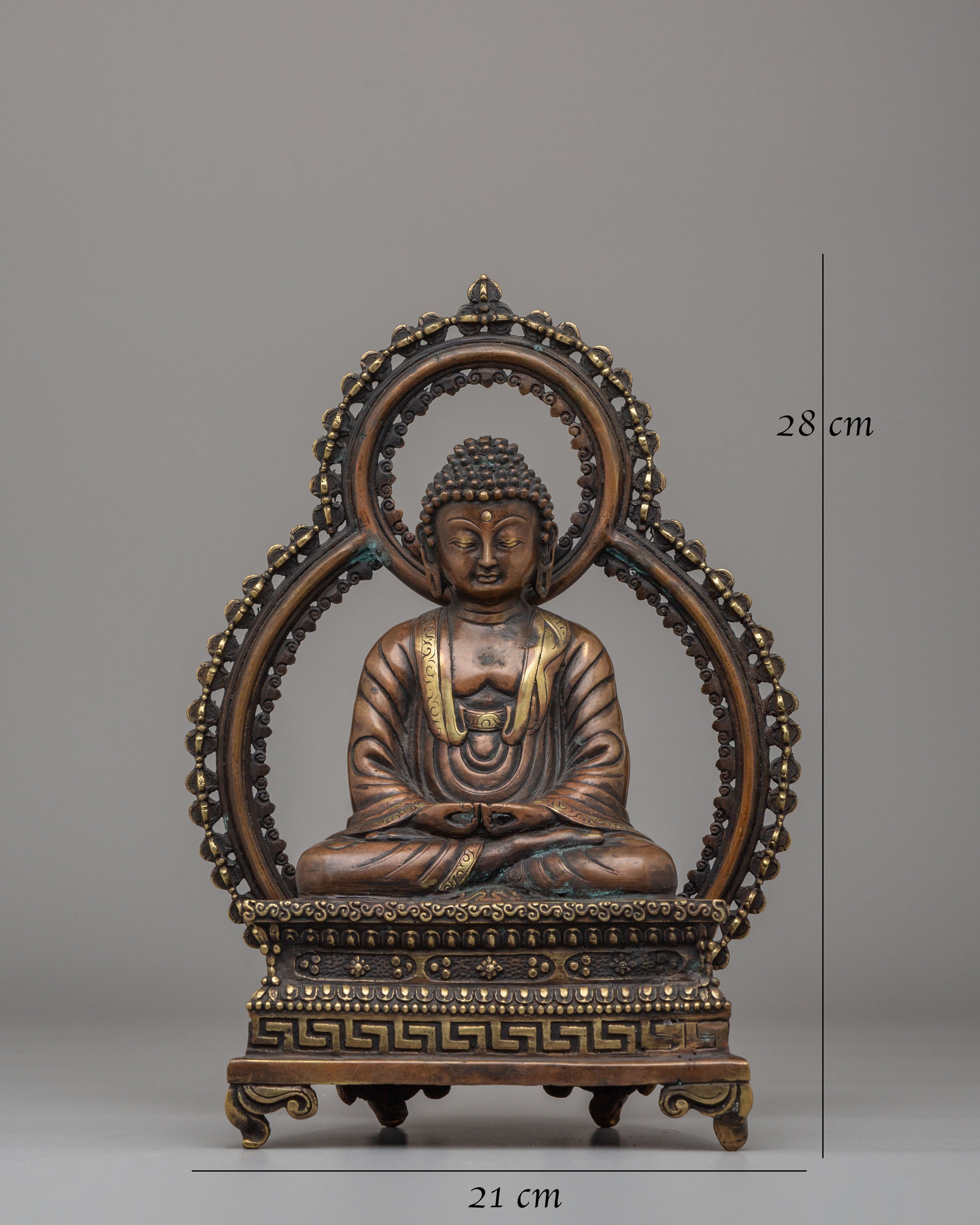 Handcrafted Amitabha Buddha Deity Statue | Copper Statue for Meditation