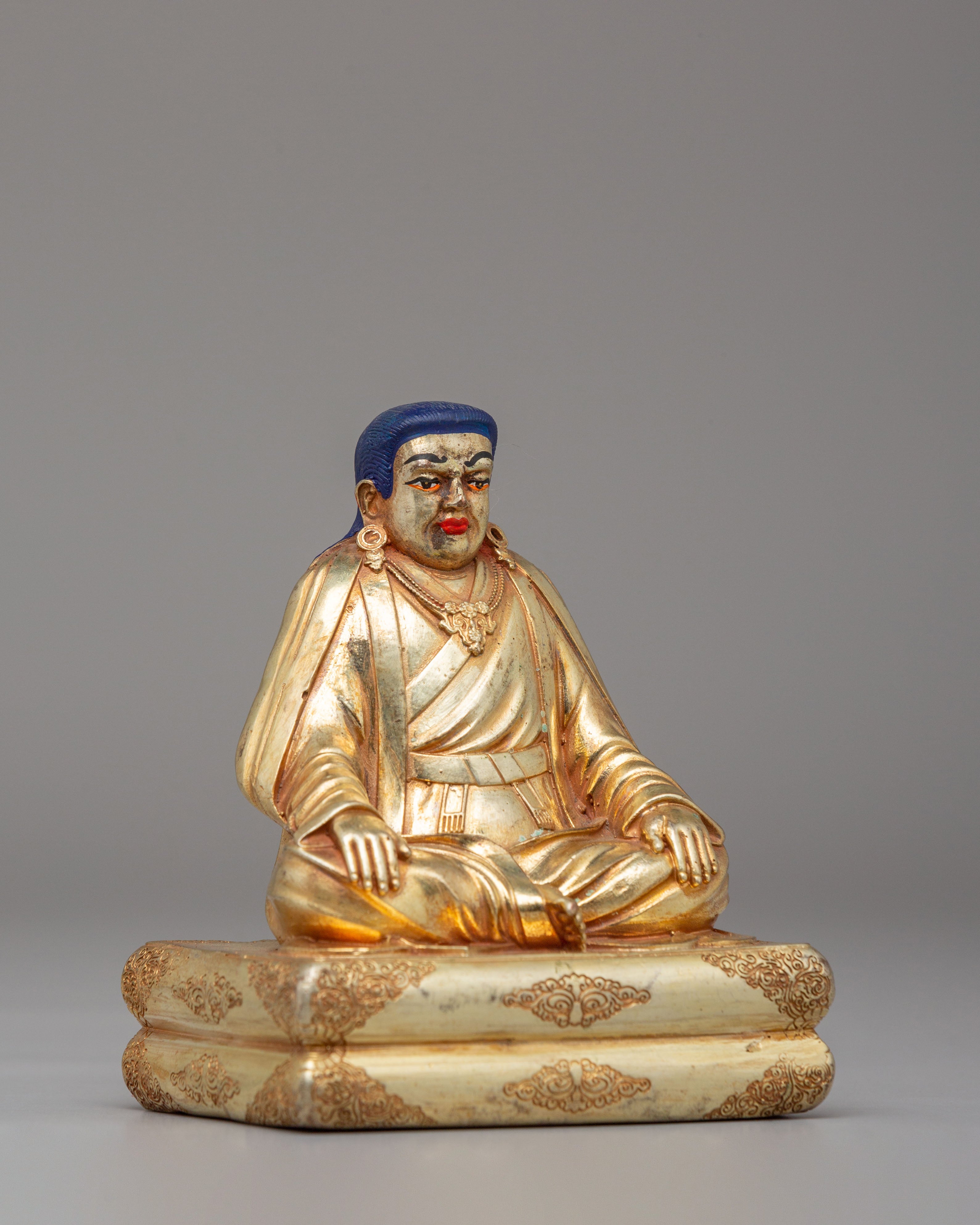Himalayan Buddhist Master Gampopa Statue | Tibetan Sculpture of Spiritual Teacher
