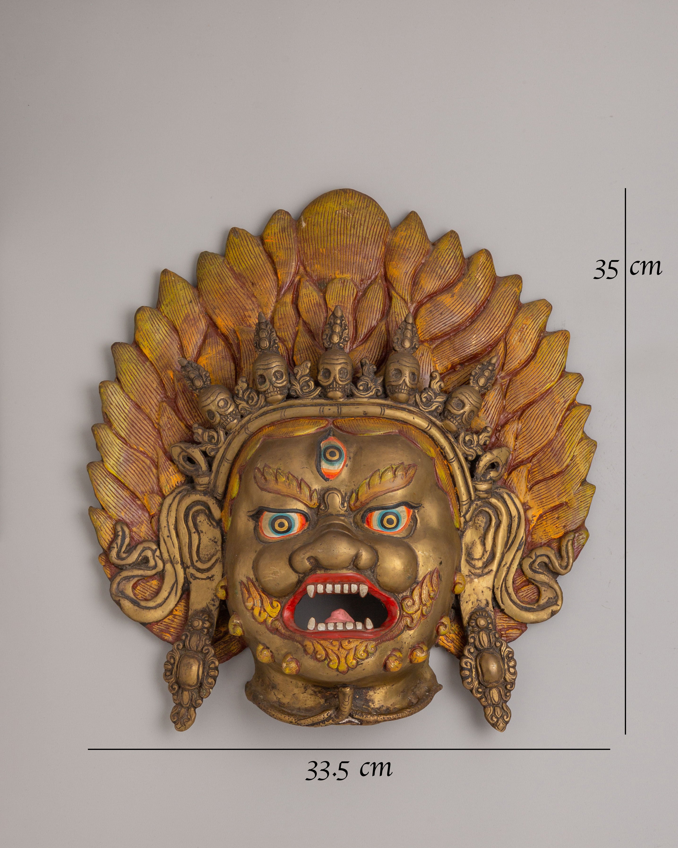 Himalayan Mahakala Wall Hanging | Traditional Tibetan Artwork