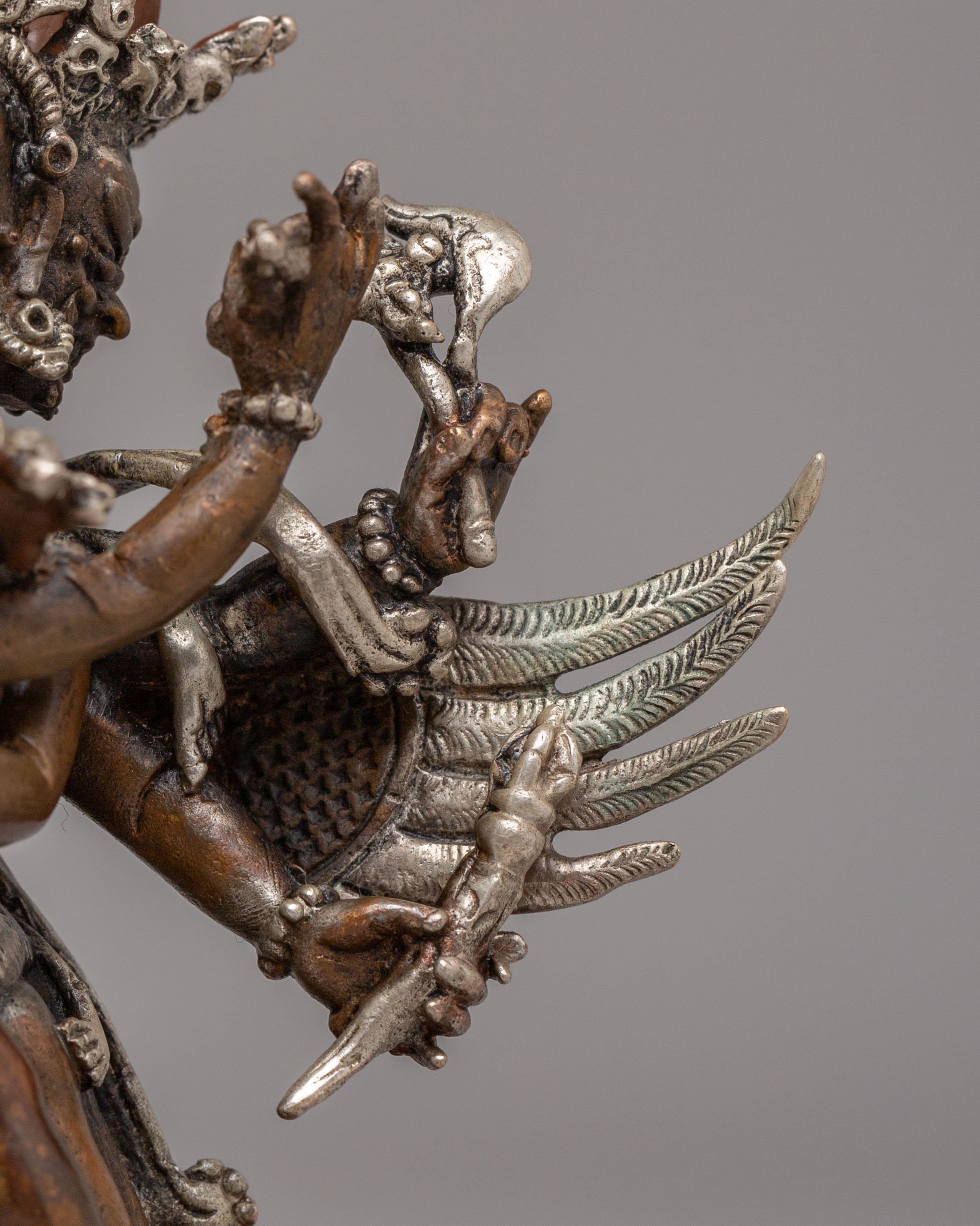 Machine Made Hayagriva with Consort Statue | Wrathful Deity Sculpture
