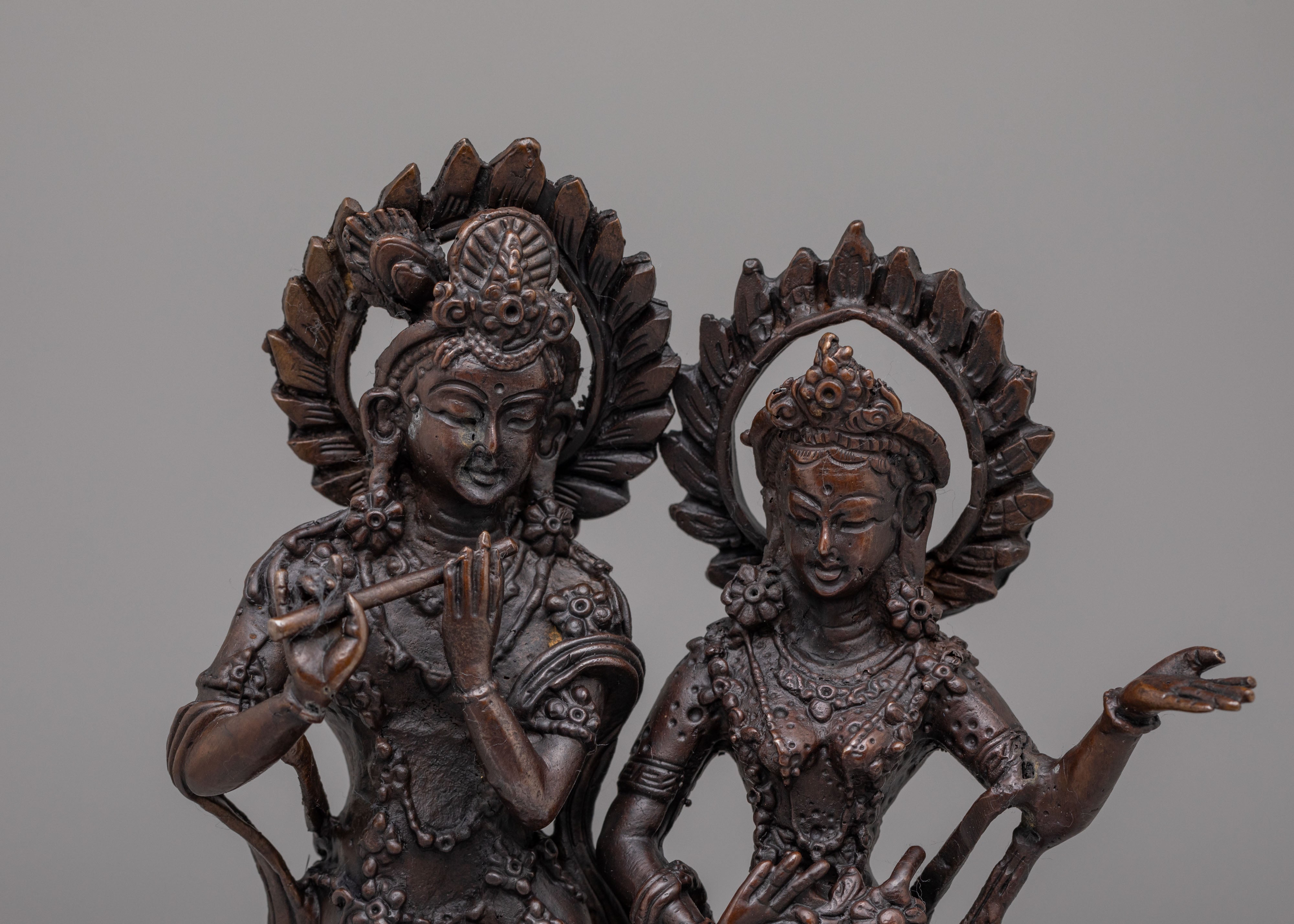 Sacred Radha Krishna Sculpture | Sacred Hindu Deity Art