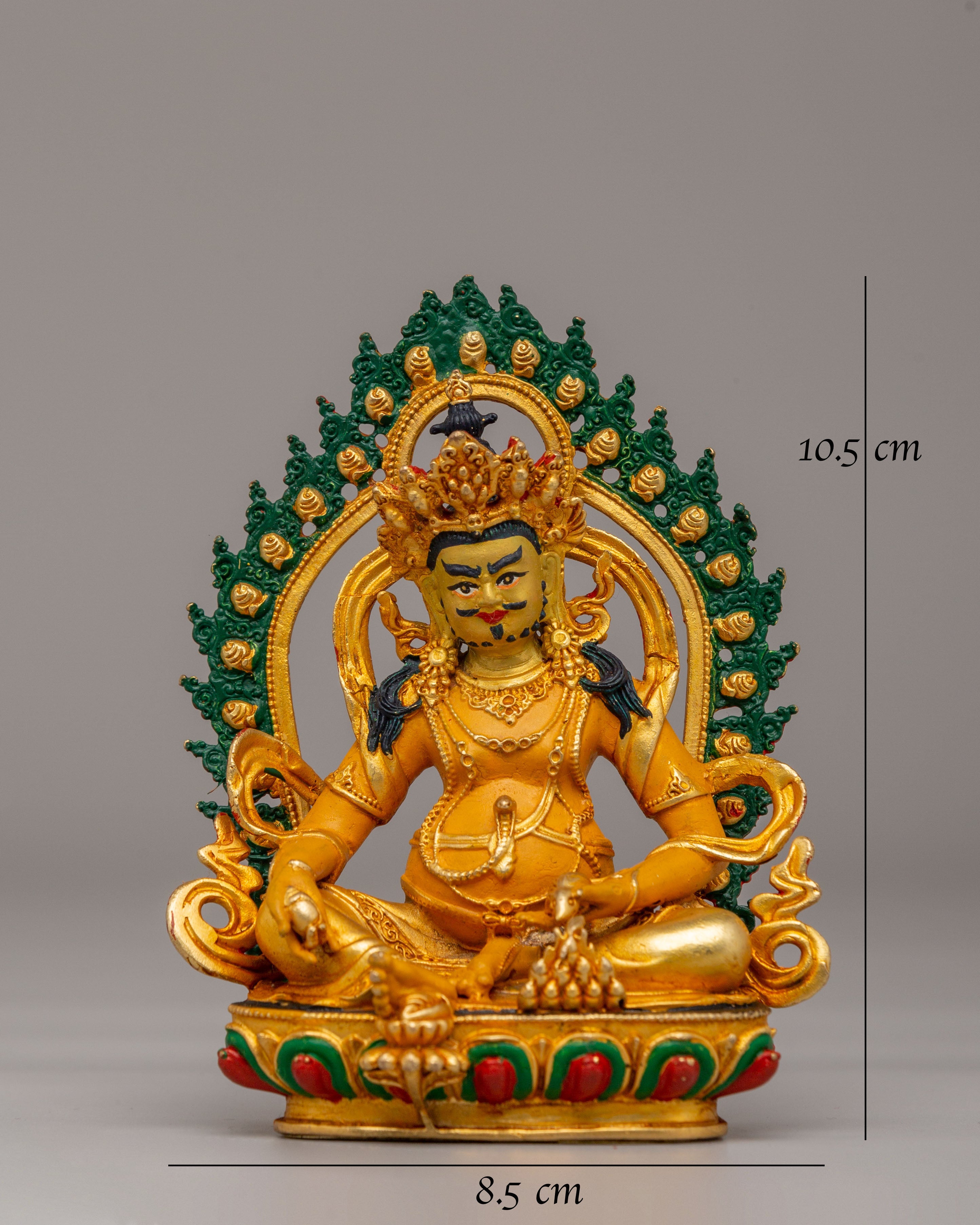 Handcrafted Dzambhala Deity Altar Statue | Prosperity, Protection, and Meditation Statue