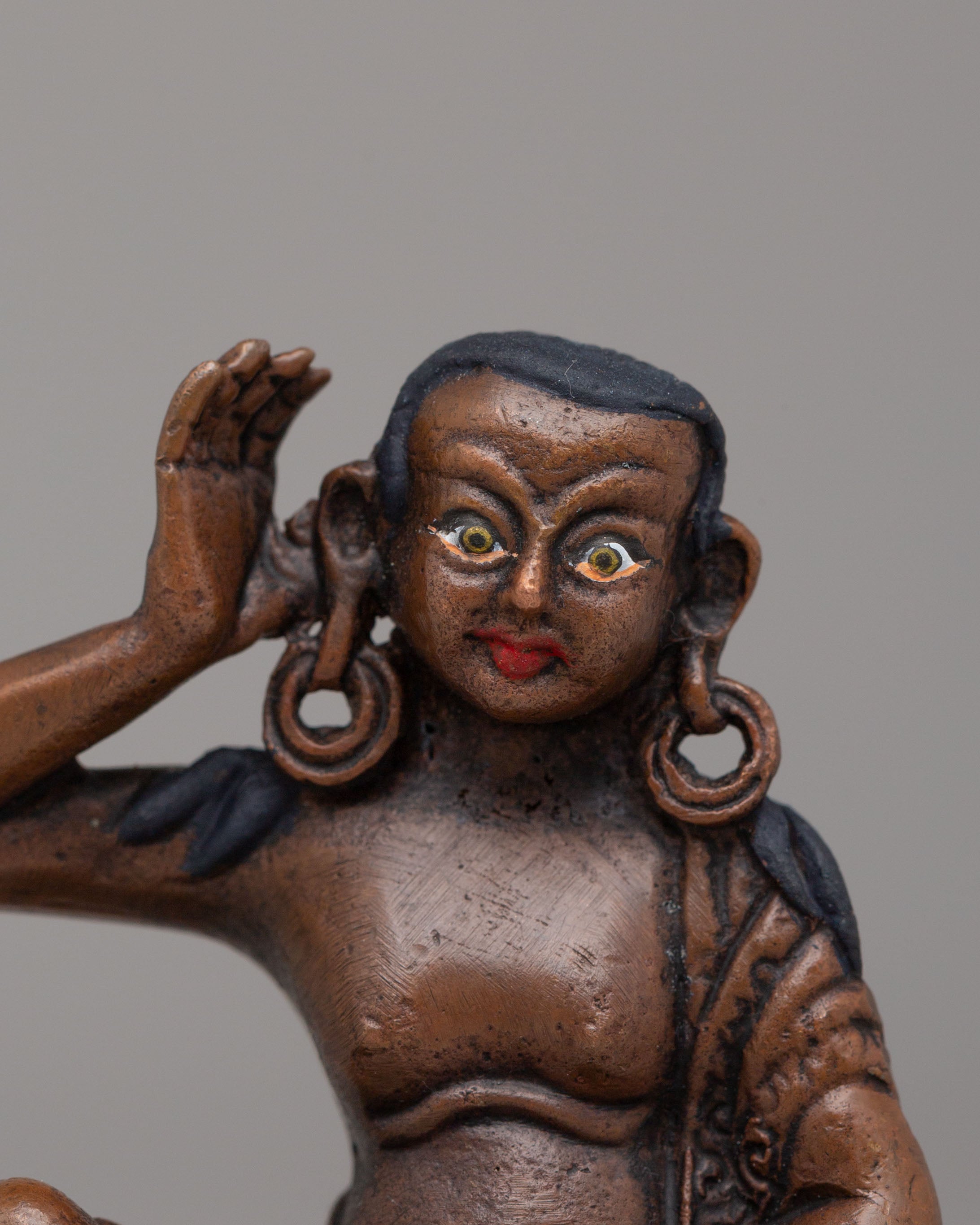 Milarepa Buddhist Statue | Oxidized Copper Tibetan Yogi