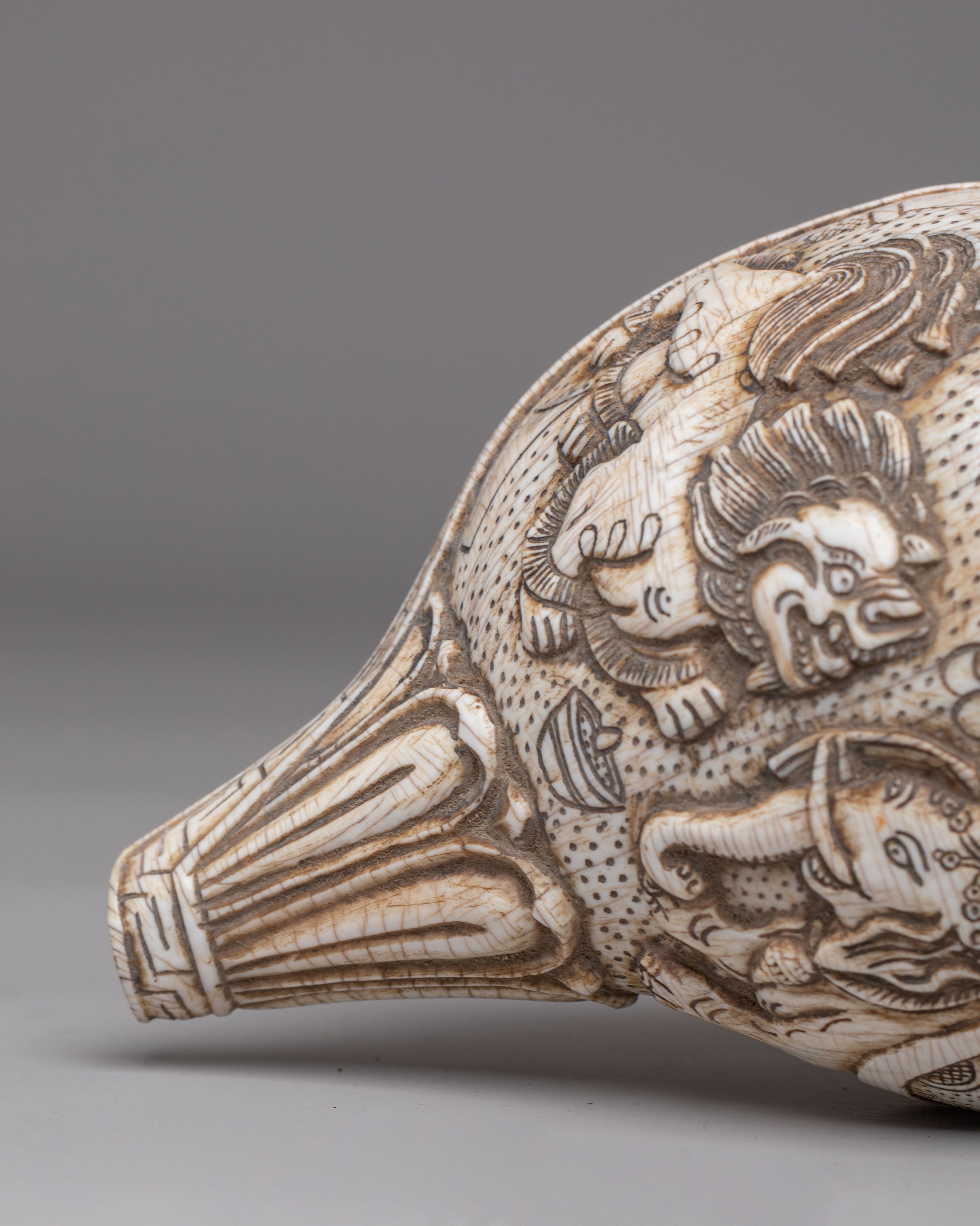 Traditional Ritual Conch | Tibetan Conch Shell for Ceremonies & Meditation