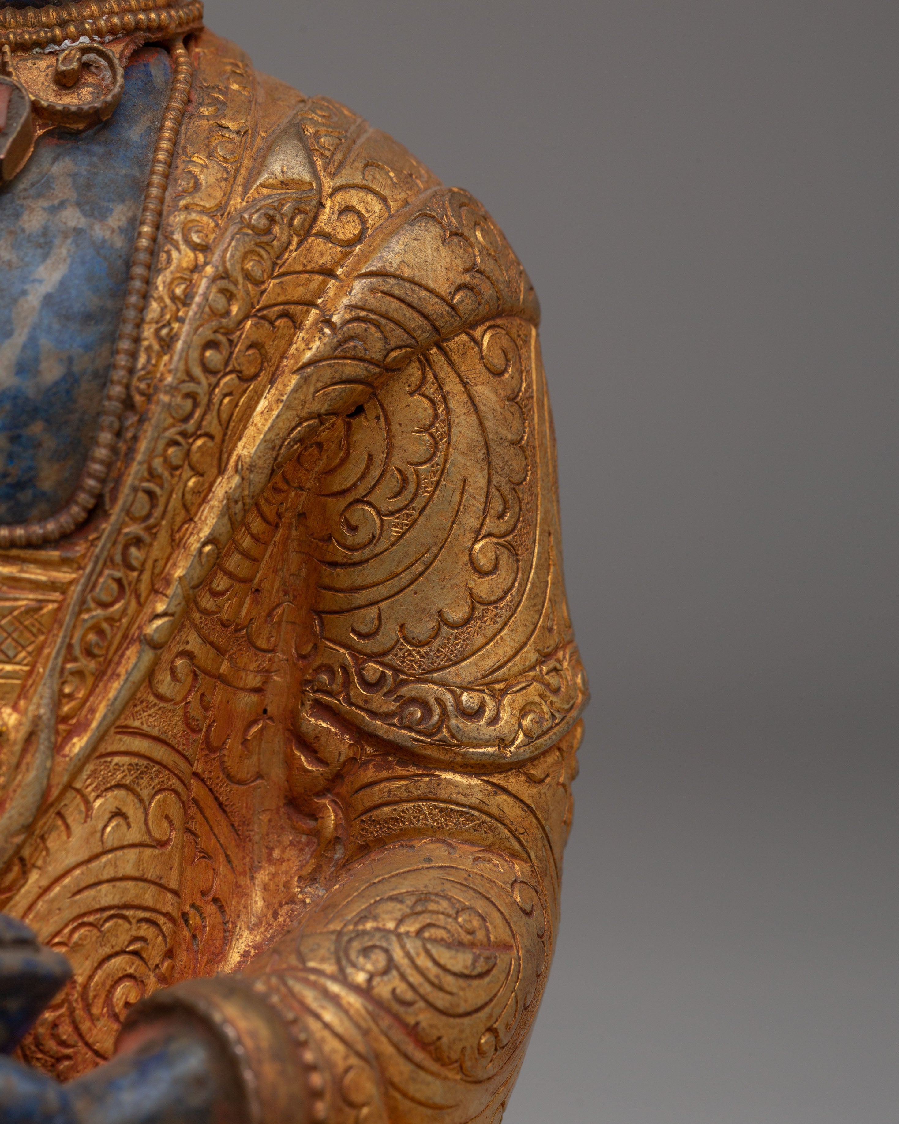 Sacred Crown Shakyamuni Buddha Statue | Handmade Buddhist Deity Sculpture