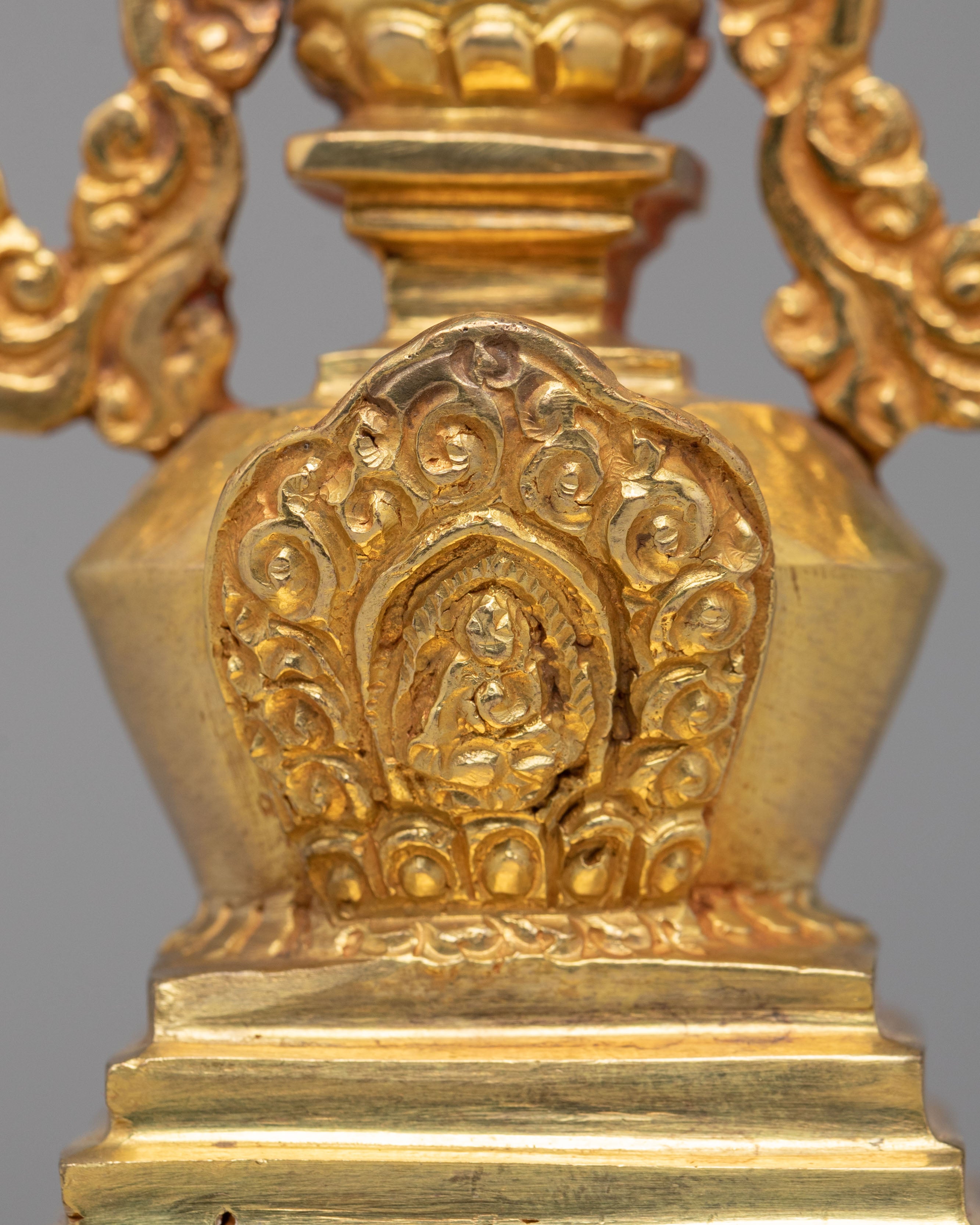 Himalayan Enlightenment Stupa | Gold-Plated Stupa for Meditation