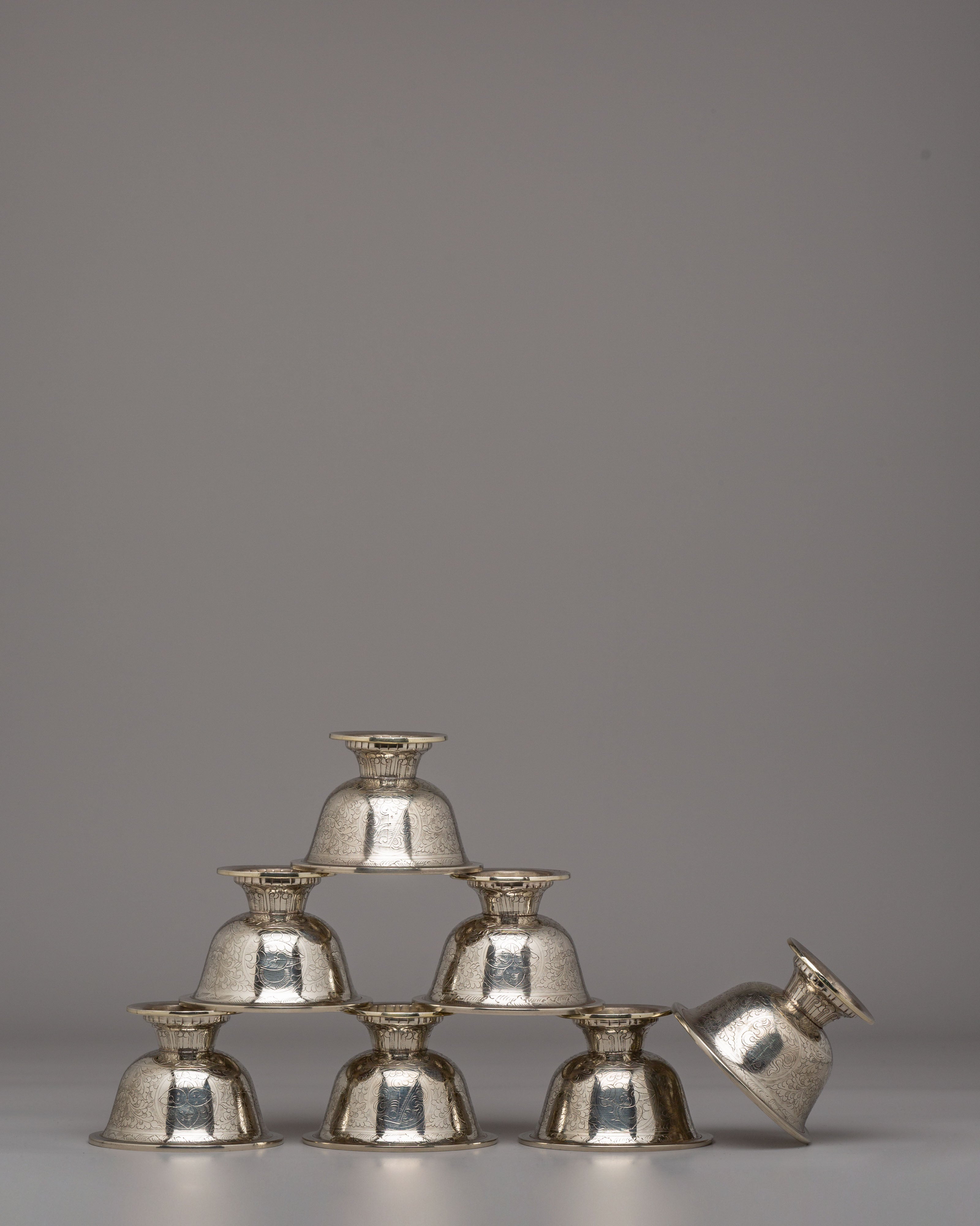 Himalayan Offering Bowls Set | Ritual Bowls for Spiritual Practices