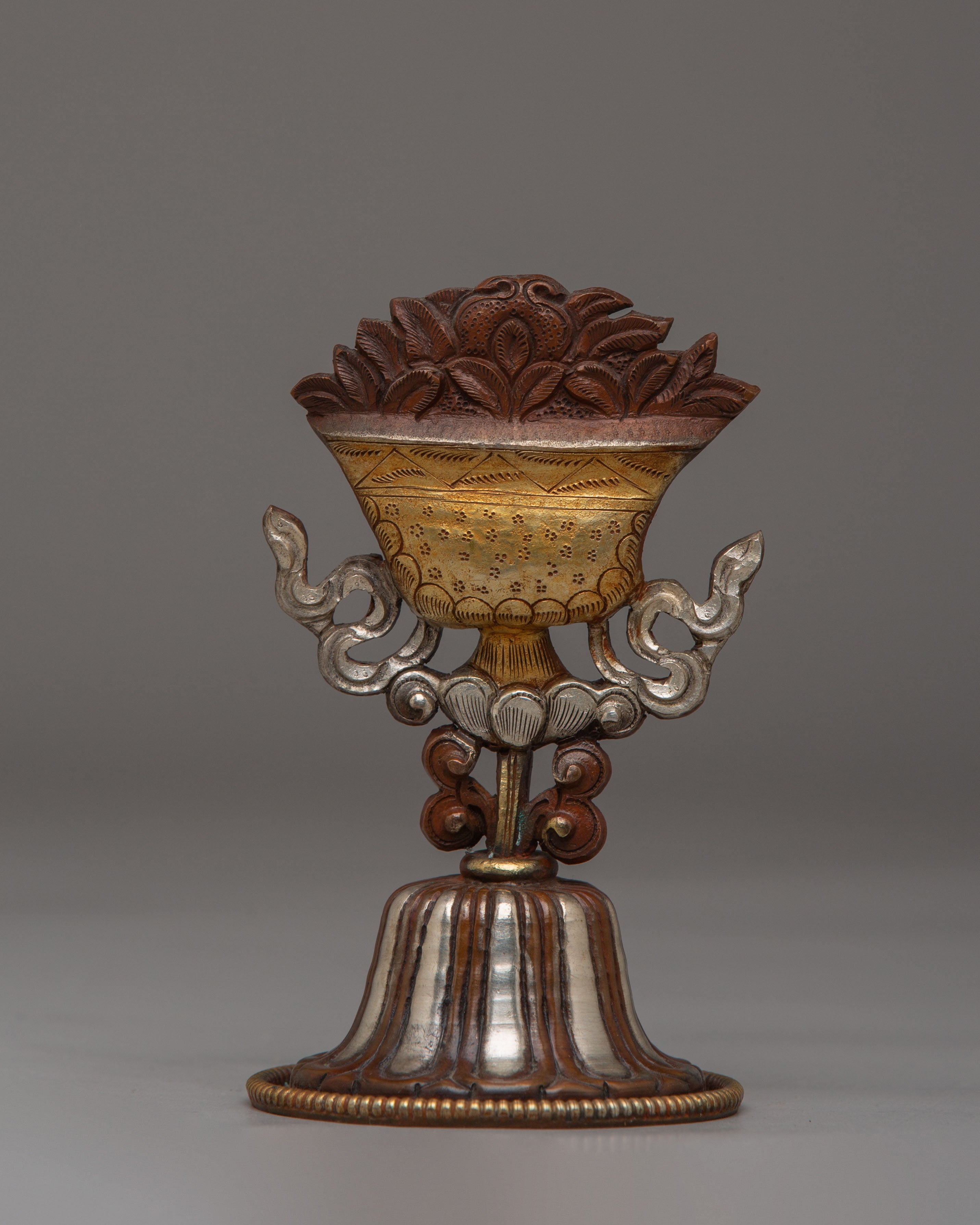 Oxidized Copper Raja Rani Set | Elegant Copper and Gold-Plated Figurines