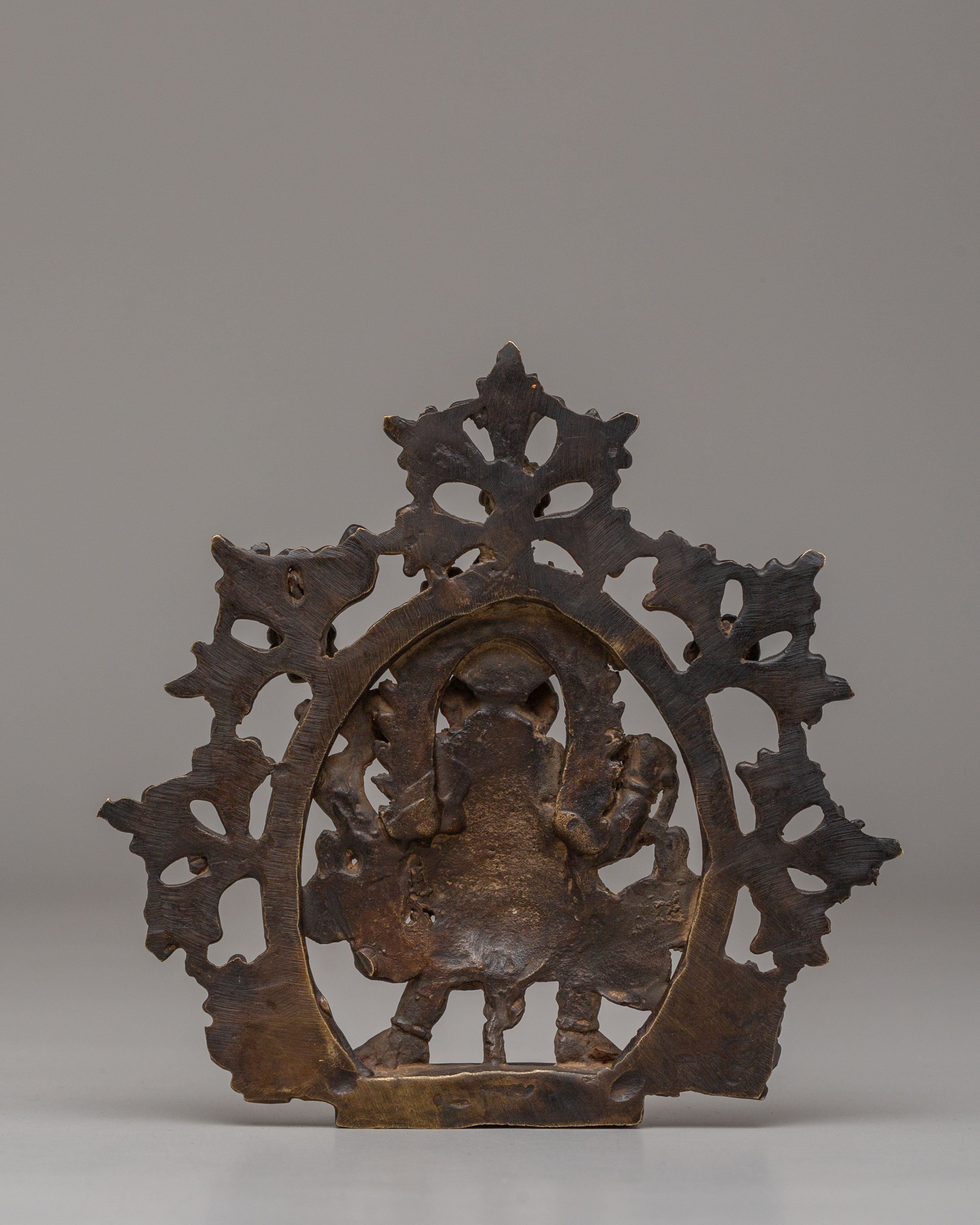 Sacred Ganapati Sculpture | Traditional Nepalese Artwork