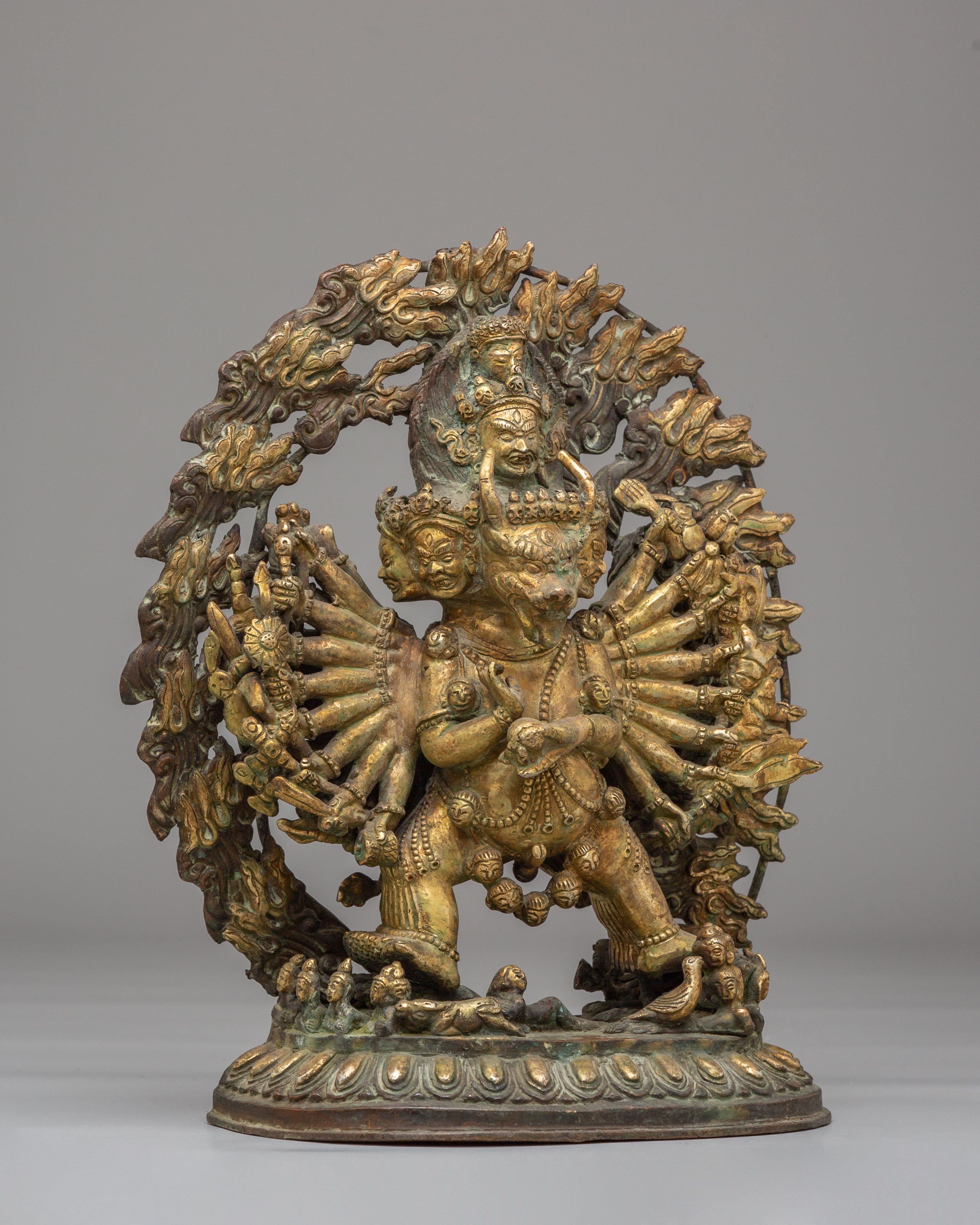 Sacred Yamantaka Deity Statue | Tibetan Buddhist Wrathful Deity