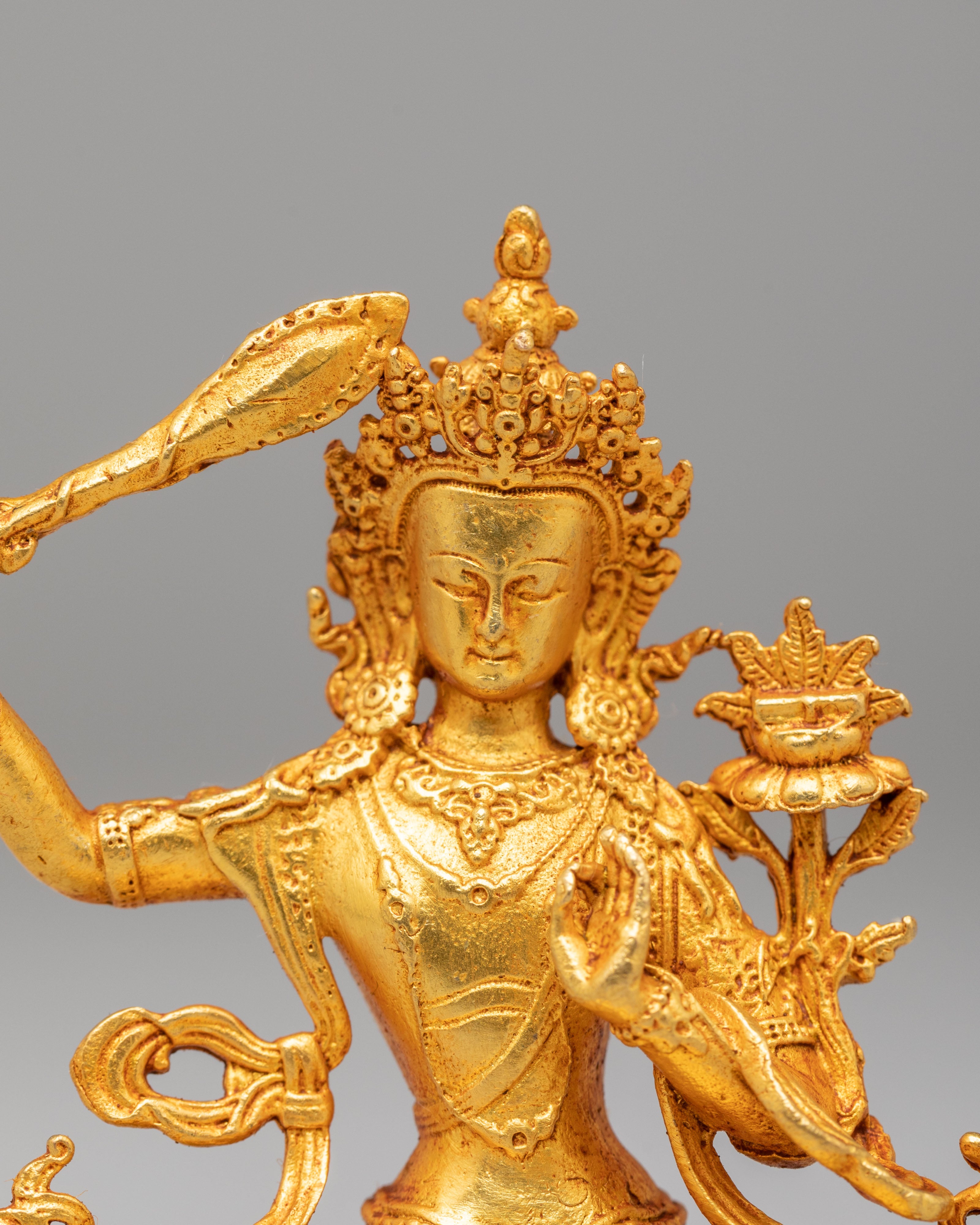 Tibetan Wisdom Manjushri Sculpture | Machine Made Statue