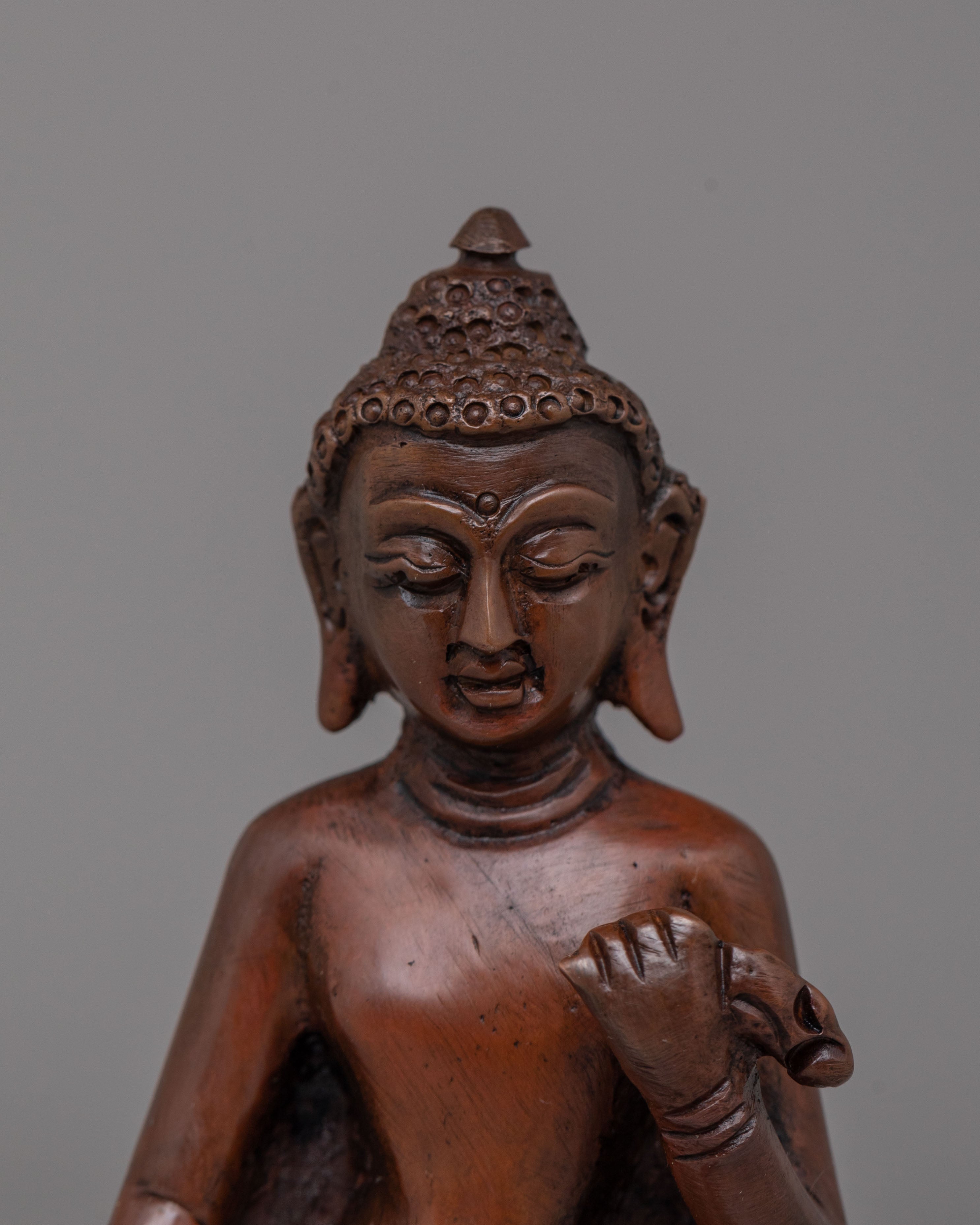 Spiritual Dipankara Buddha Statue | Oxidized Copper Body