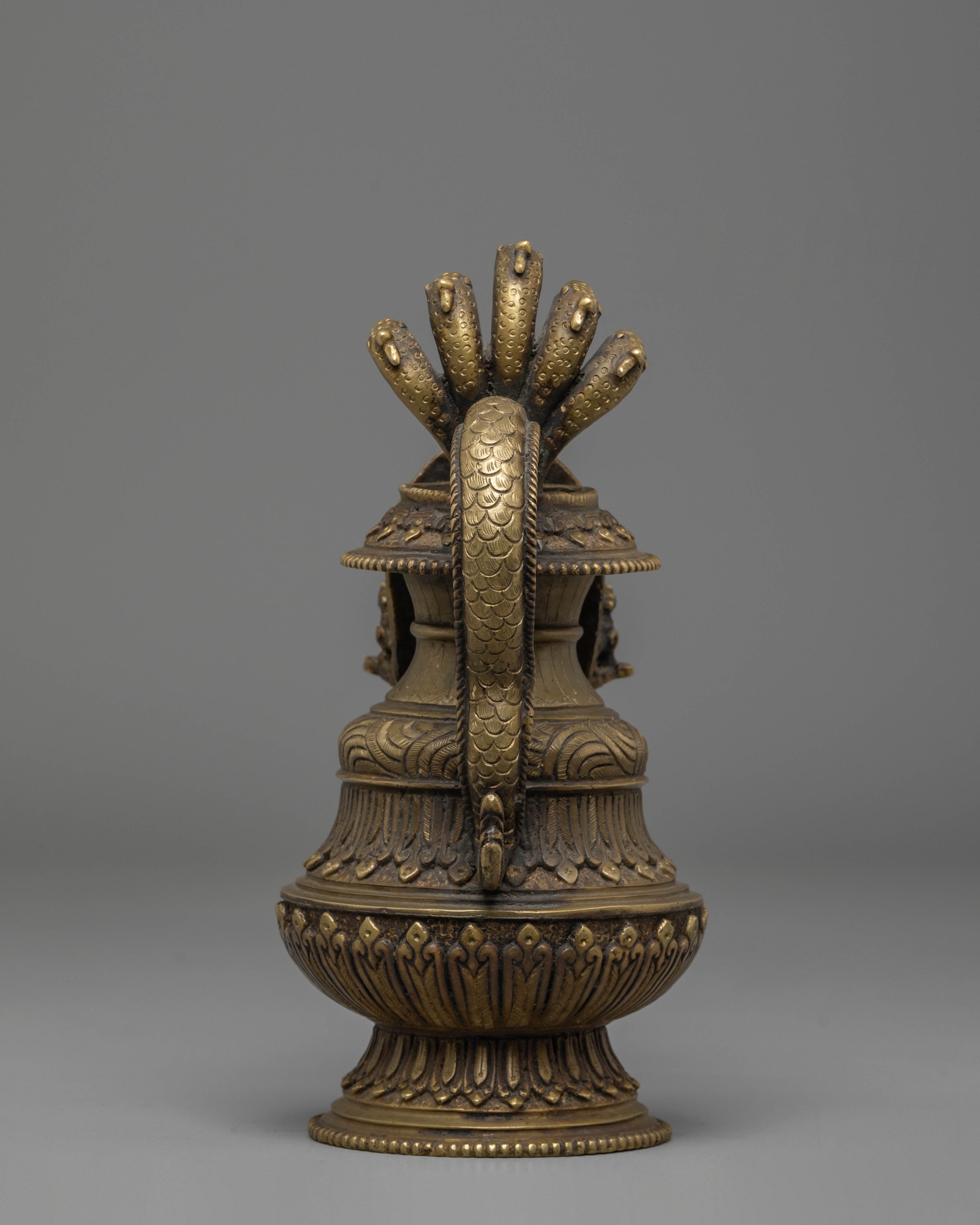 Traditional Sacred Ganesh Sukunda | Brass Oil Lamp with Antique Finish(Remake possible )